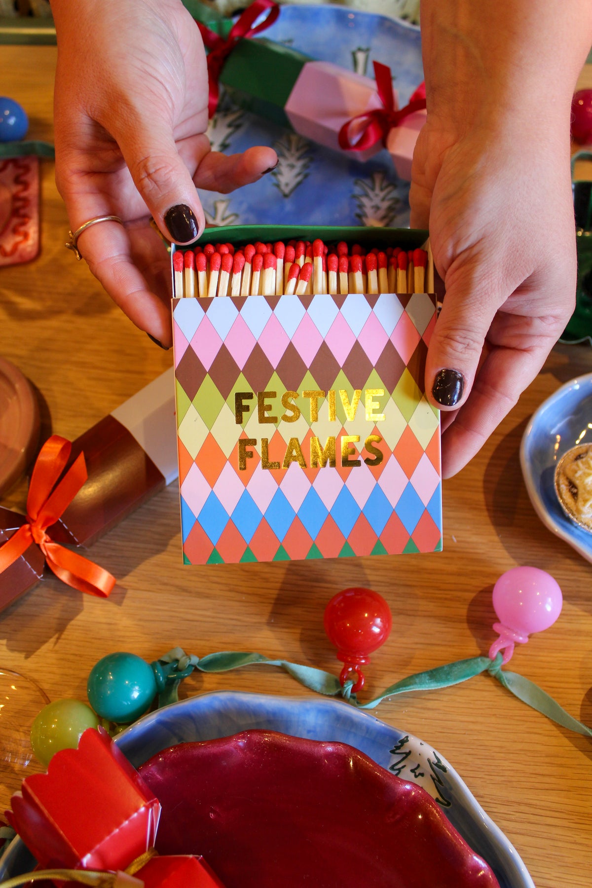 Festive Flames Christmas Matches