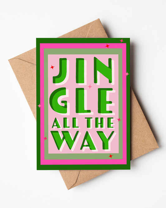 A6 Jingle All The Way Christmas Card