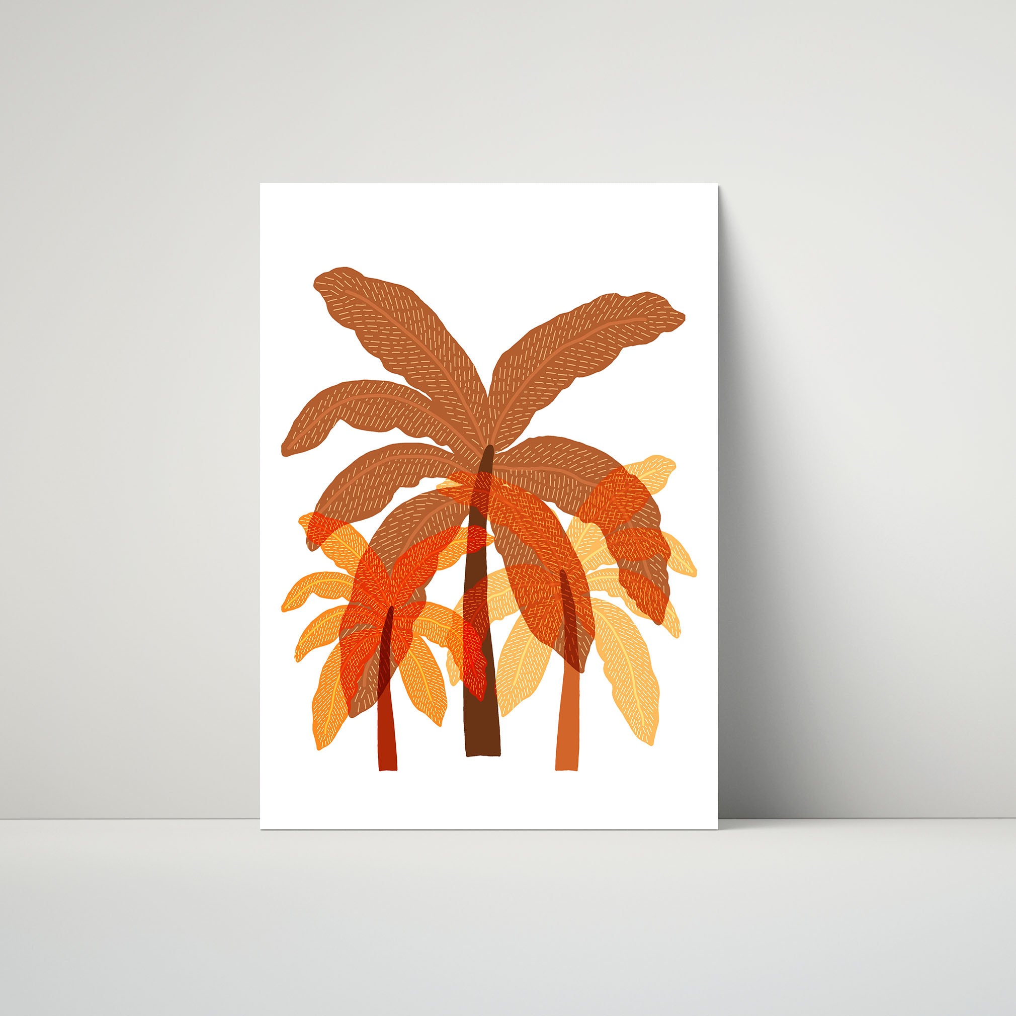 A Trio of Palms (Terracotta)