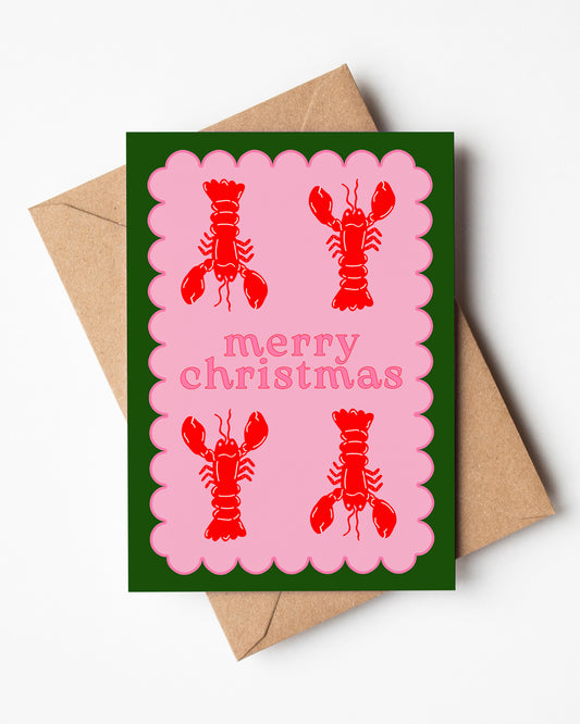 A6 Lobster 4 Christmas Card
