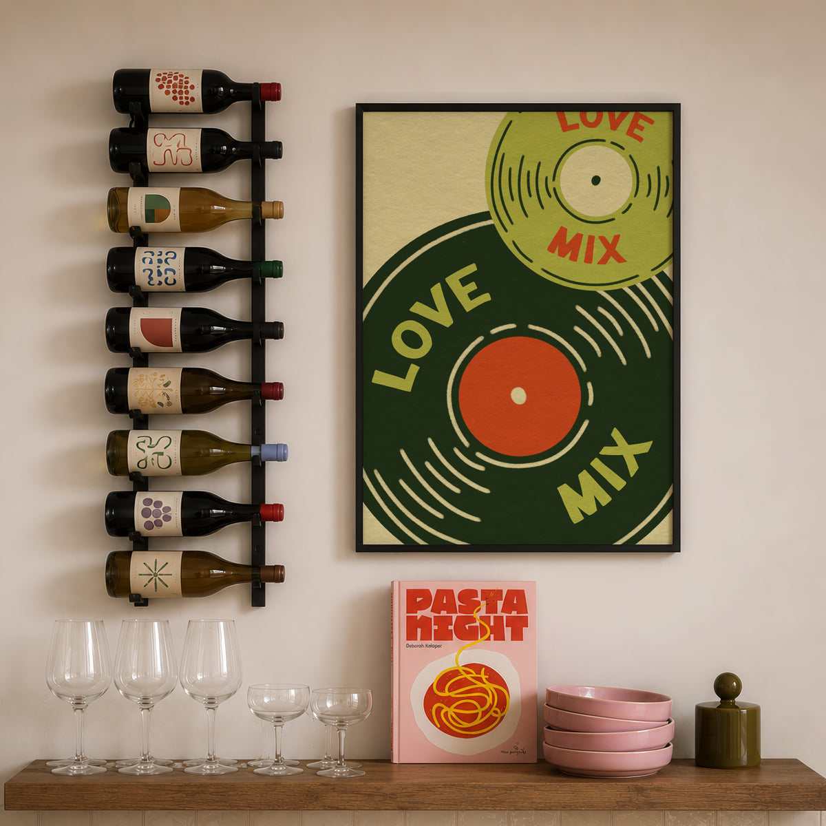 Love Mix in Olive & Orange