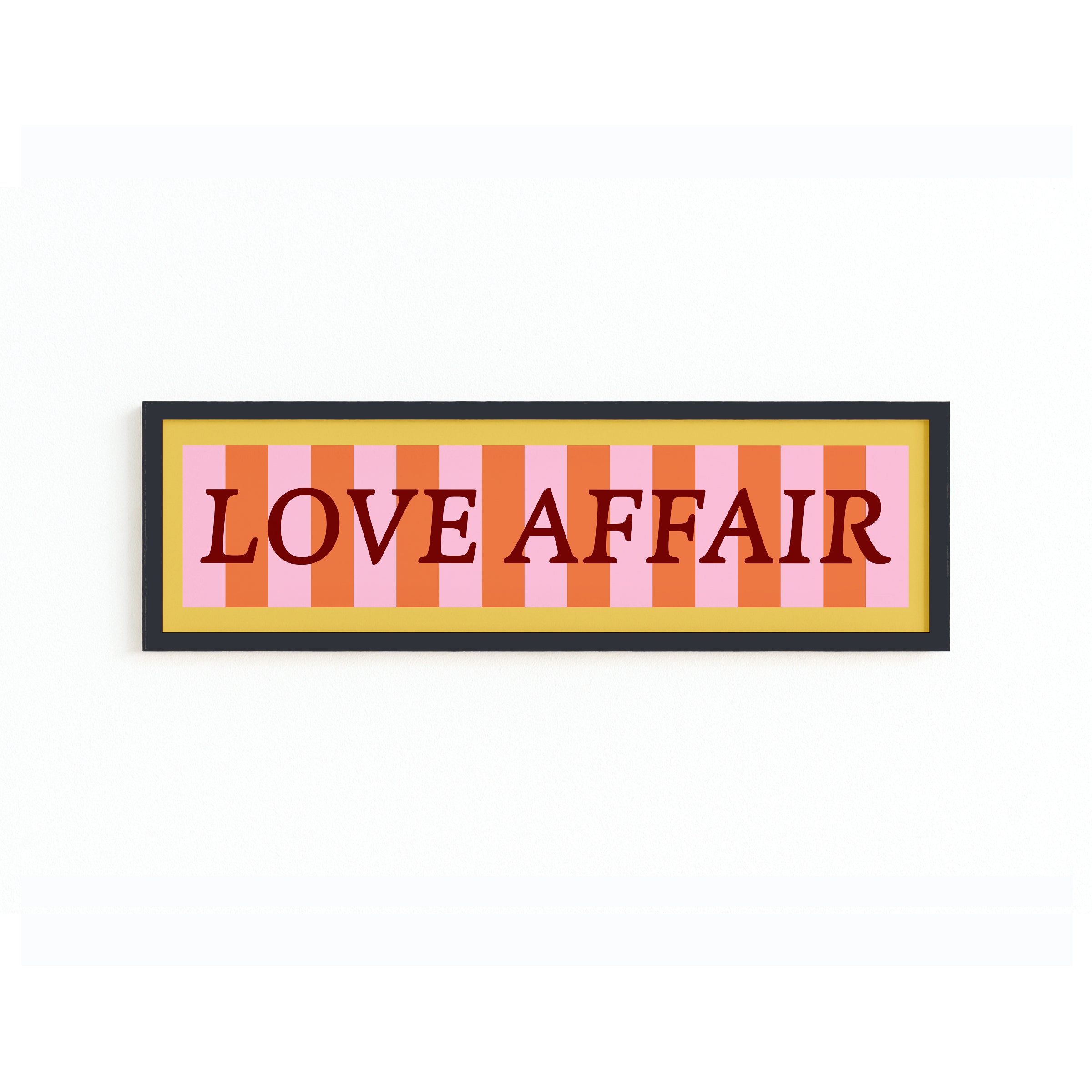 Love Affair Panoramic Framed Print 60cm x 12cm