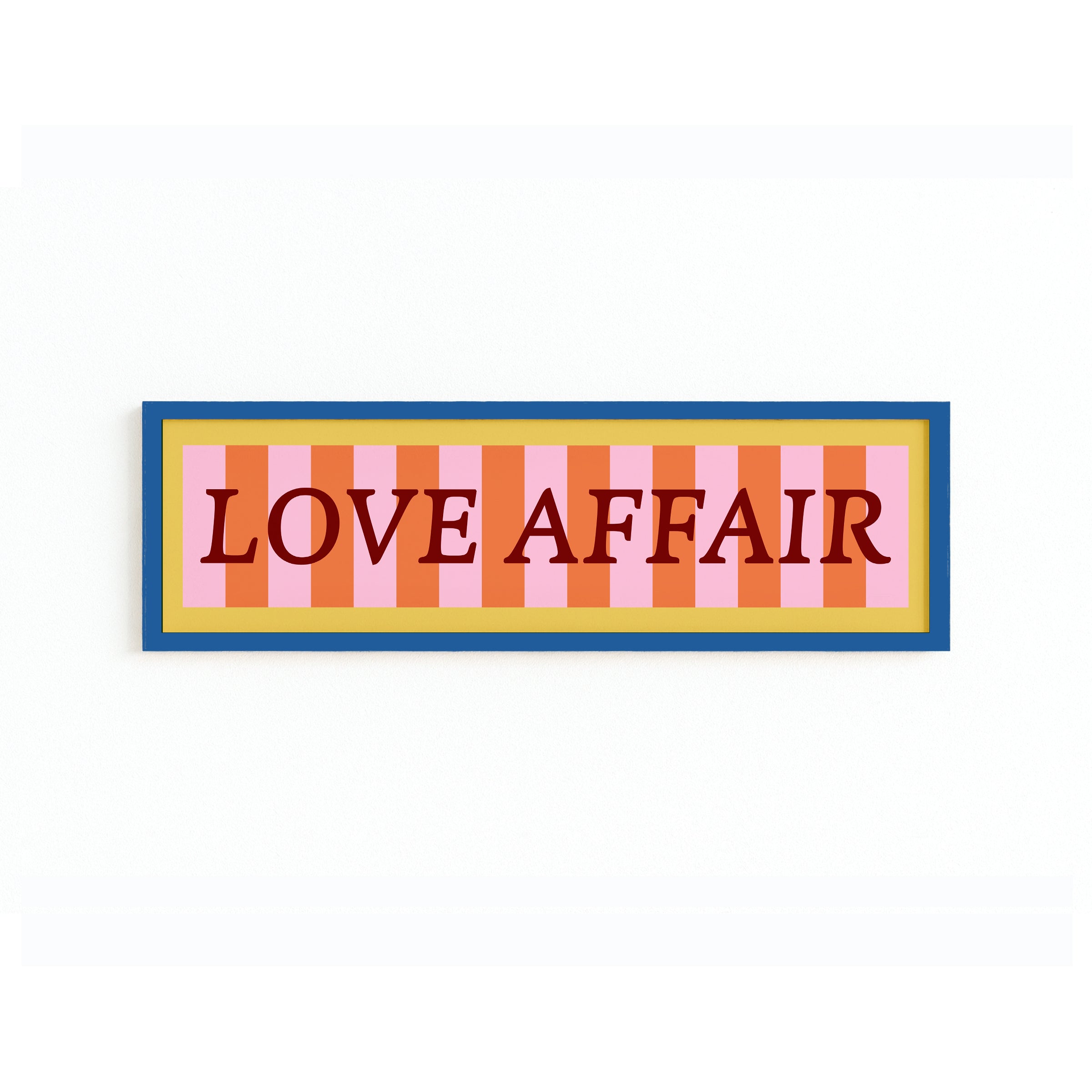 Love Affair Panoramic Framed Print 60cm x 12cm