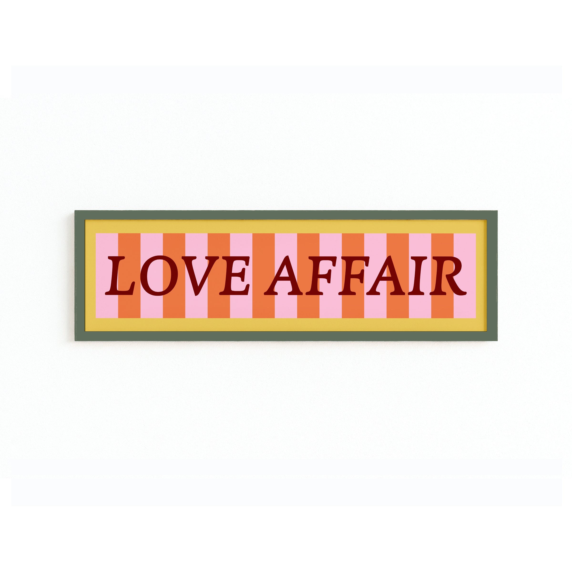Love Affair Panoramic Framed Print 60cm x 12cm