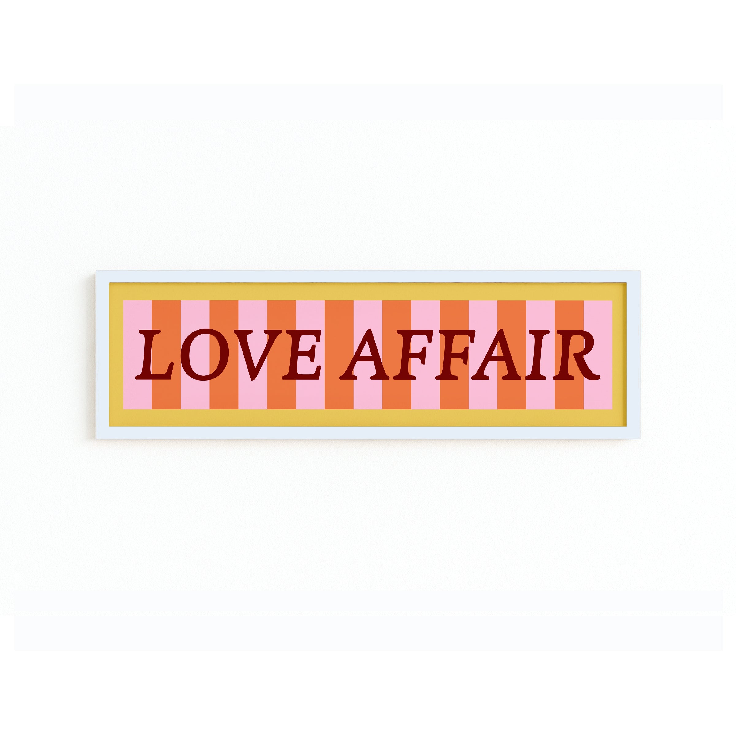 Love Affair Panoramic Framed Print 60cm x 12cm