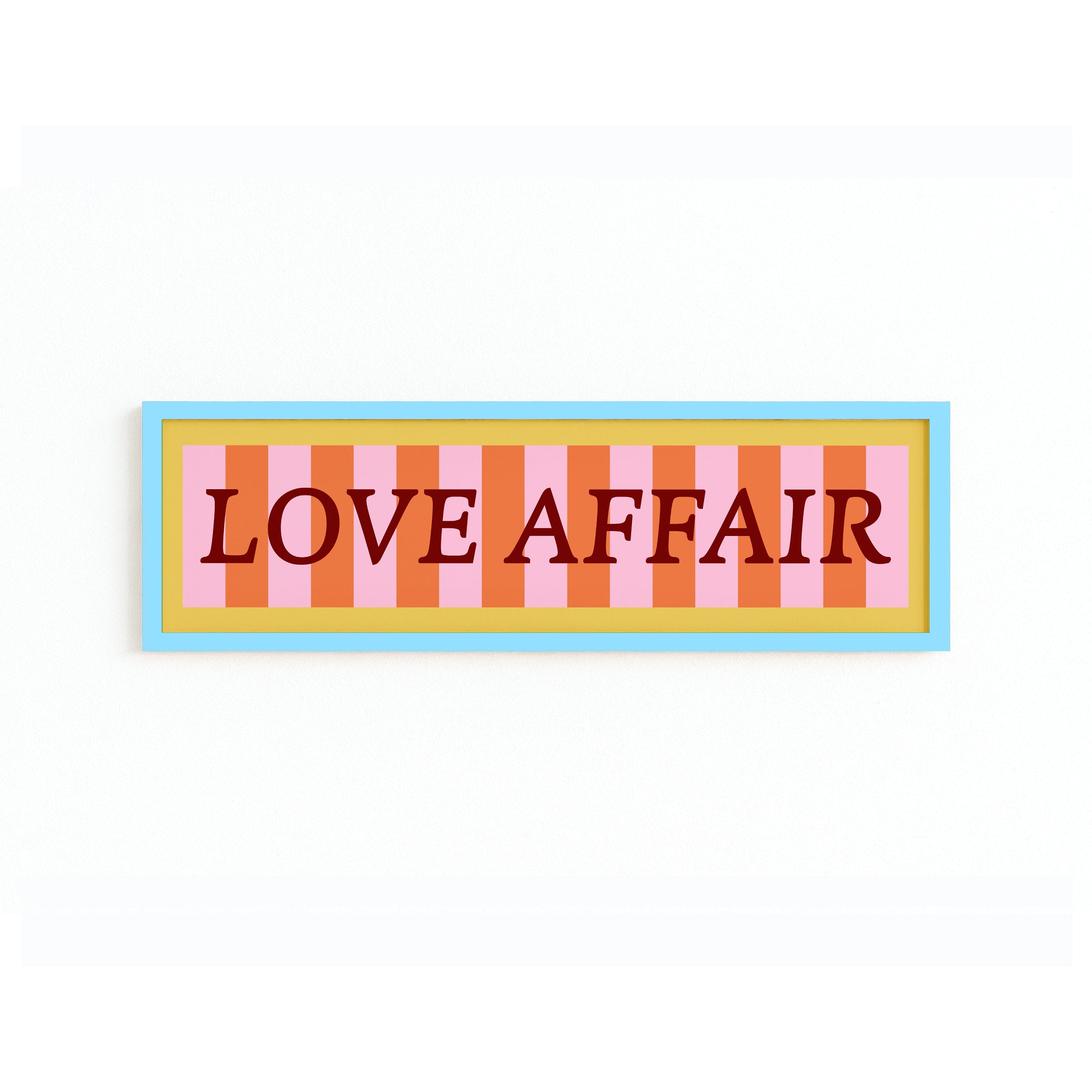 Love Affair Panoramic Framed Print 60cm x 12cm