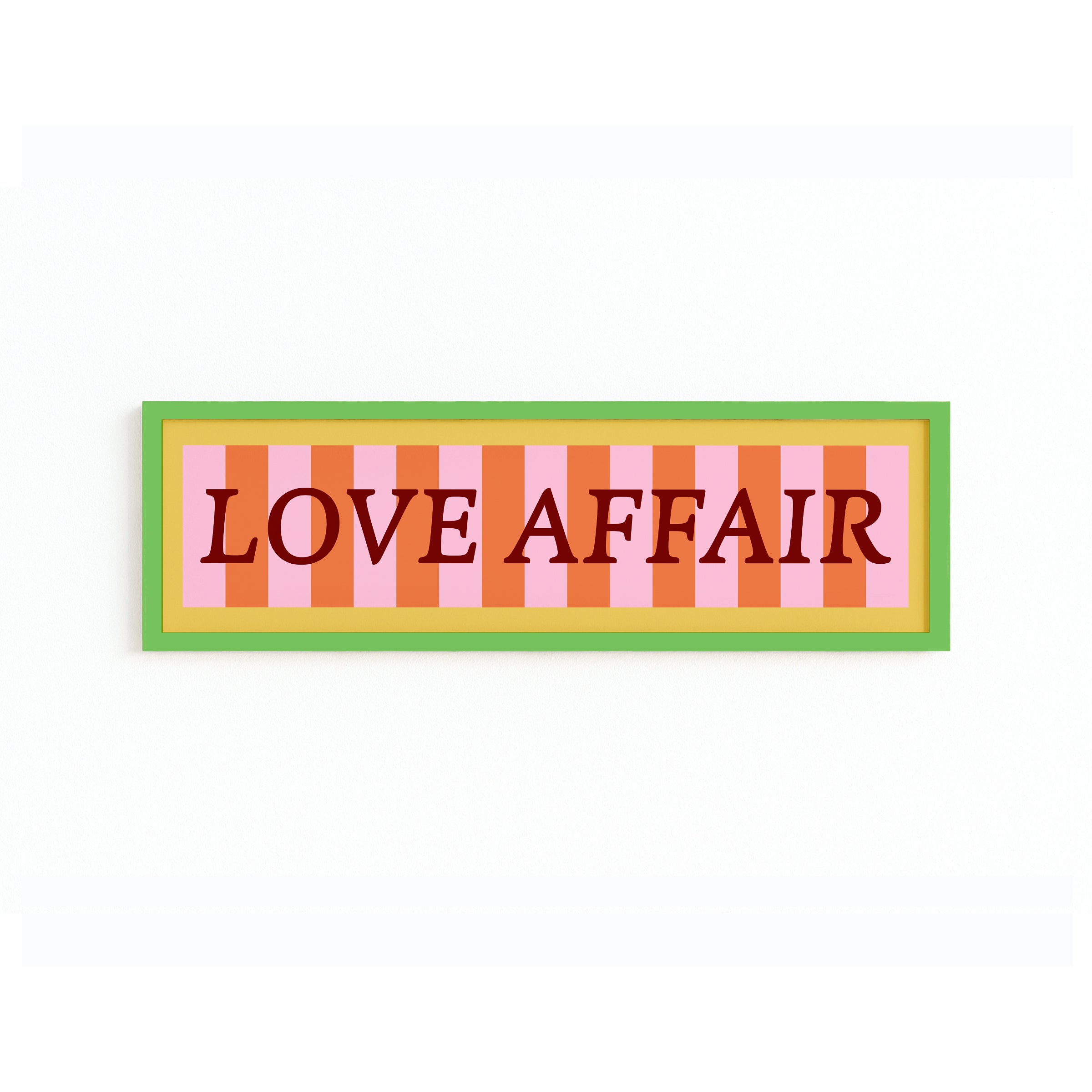 Love Affair Panoramic Framed Print 60cm x 12cm