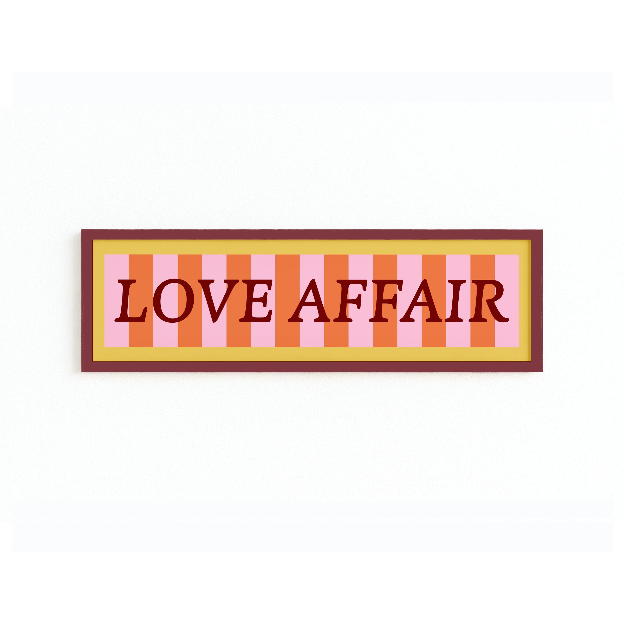 Love Affair Panoramic Framed Print 60cm x 12cm