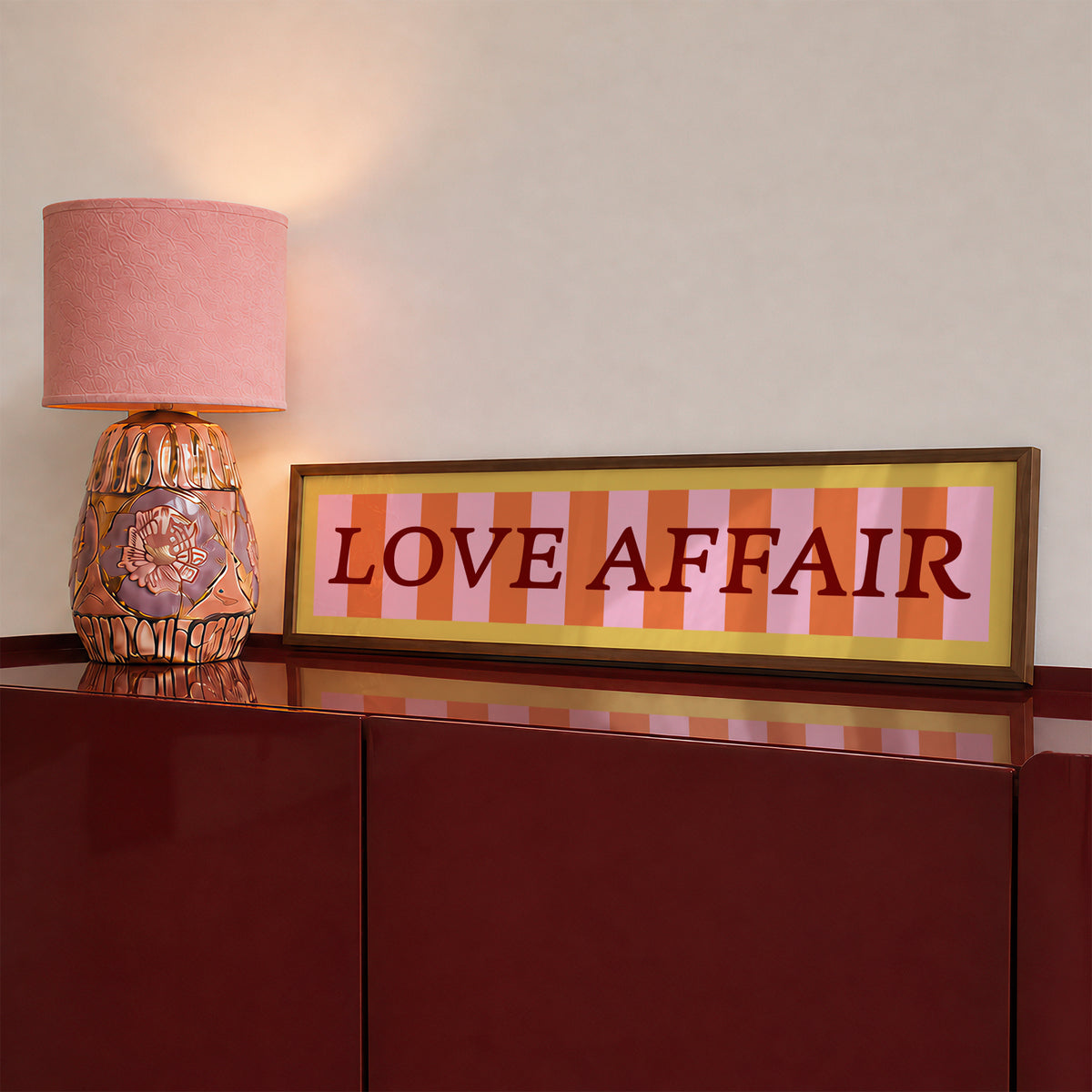 Love Affair Panoramic Framed Print 60cm x 12cm