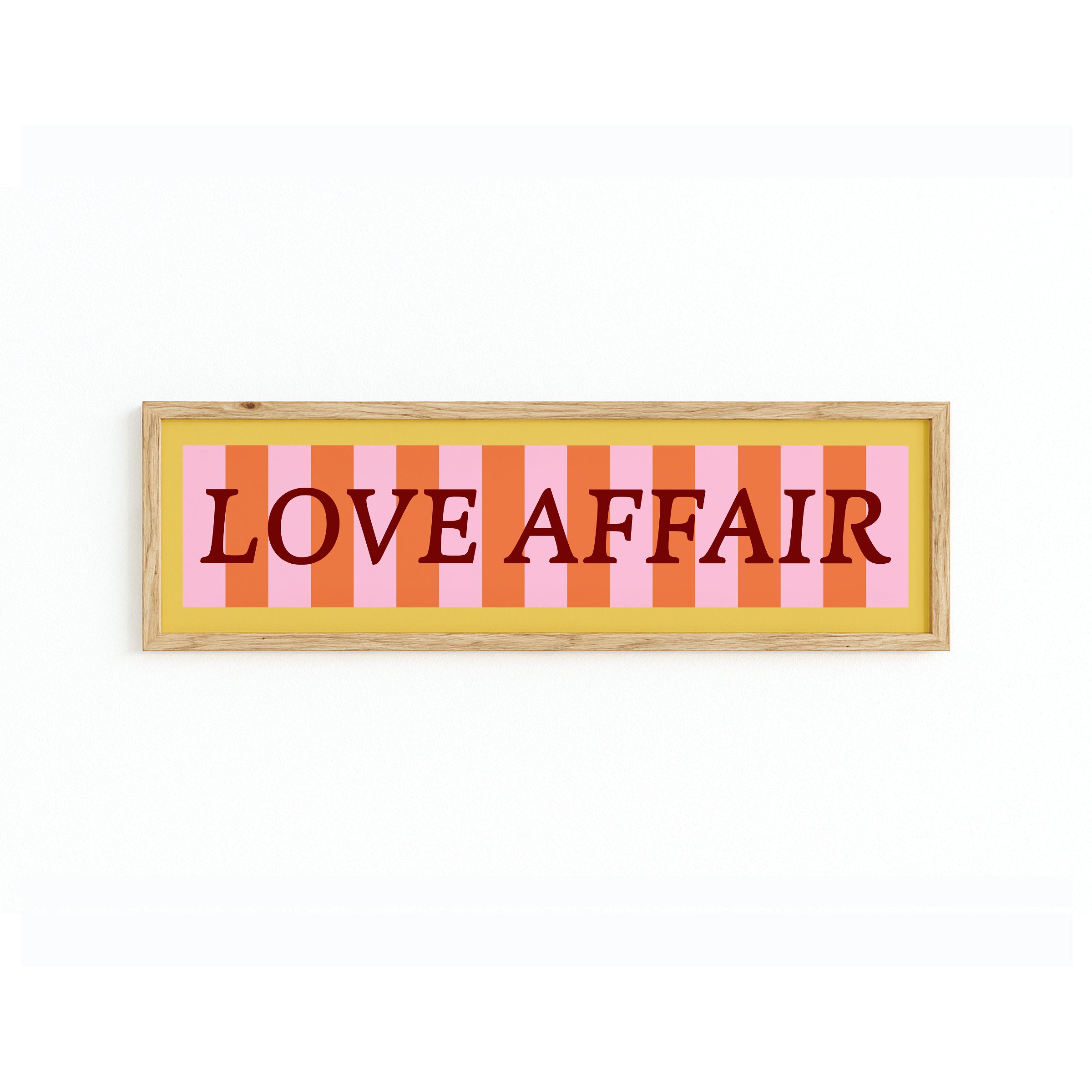 Love Affair Panoramic Framed Print 60cm x 12cm