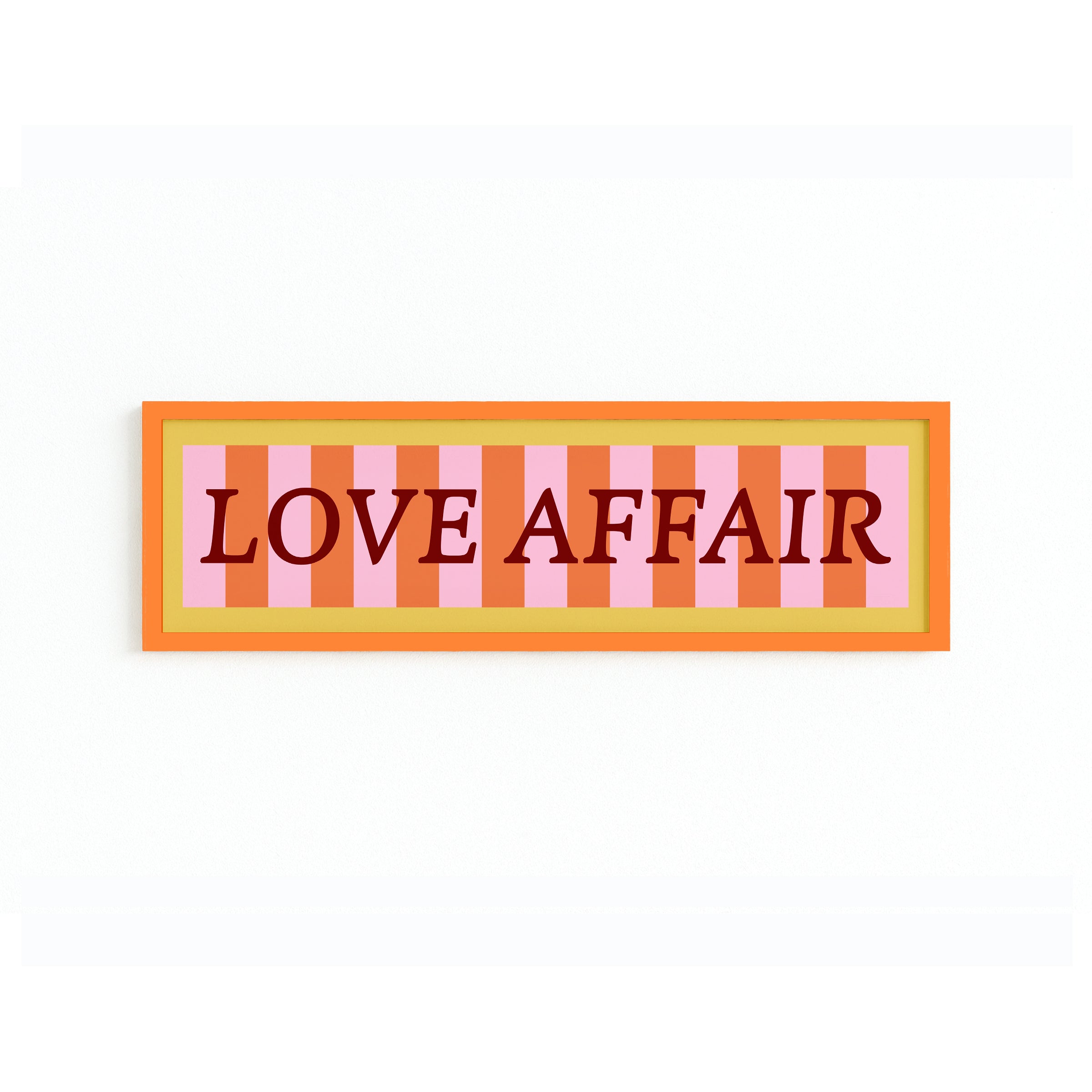 Love Affair Panoramic Framed Print 60cm x 12cm