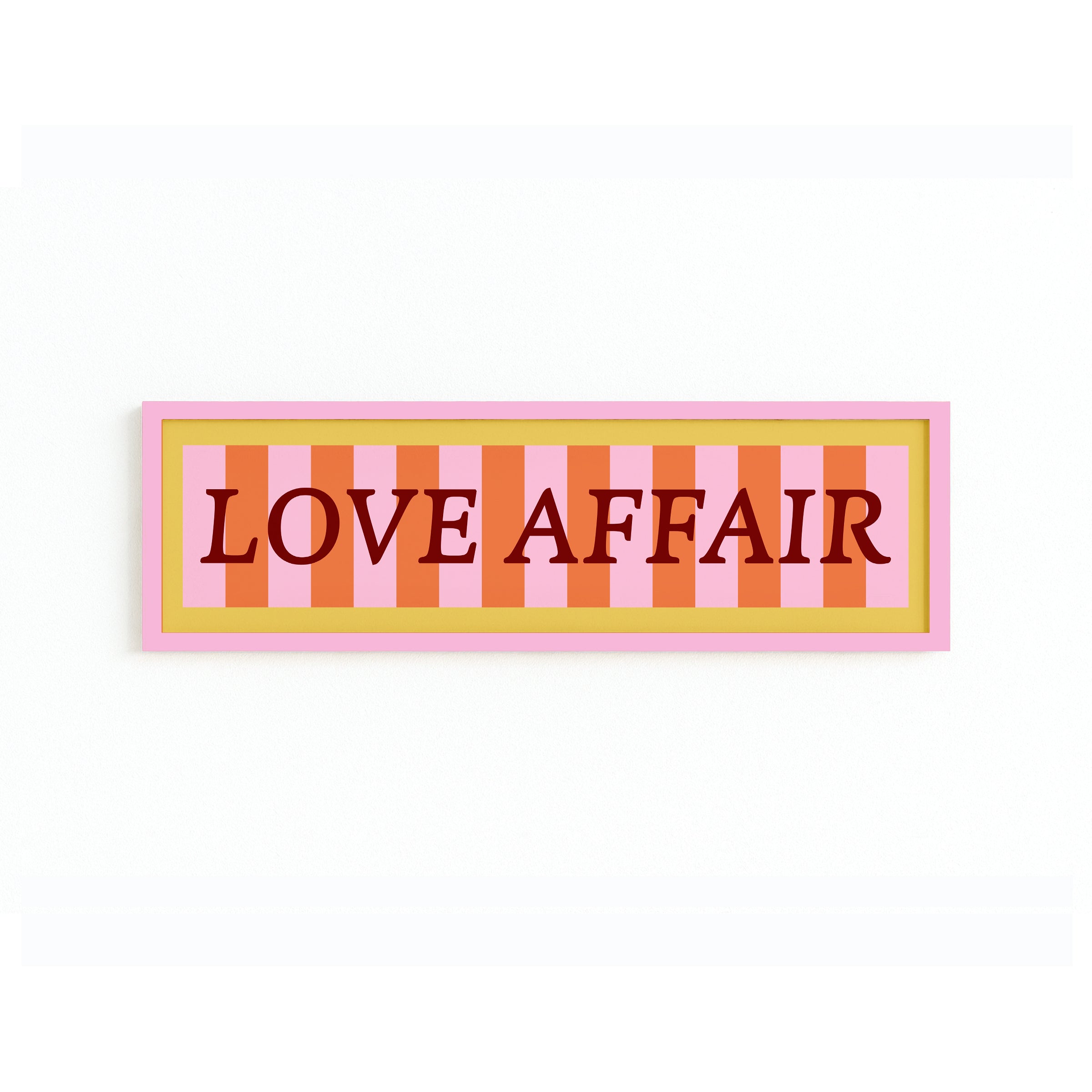 Love Affair Panoramic Framed Print 60cm x 12cm