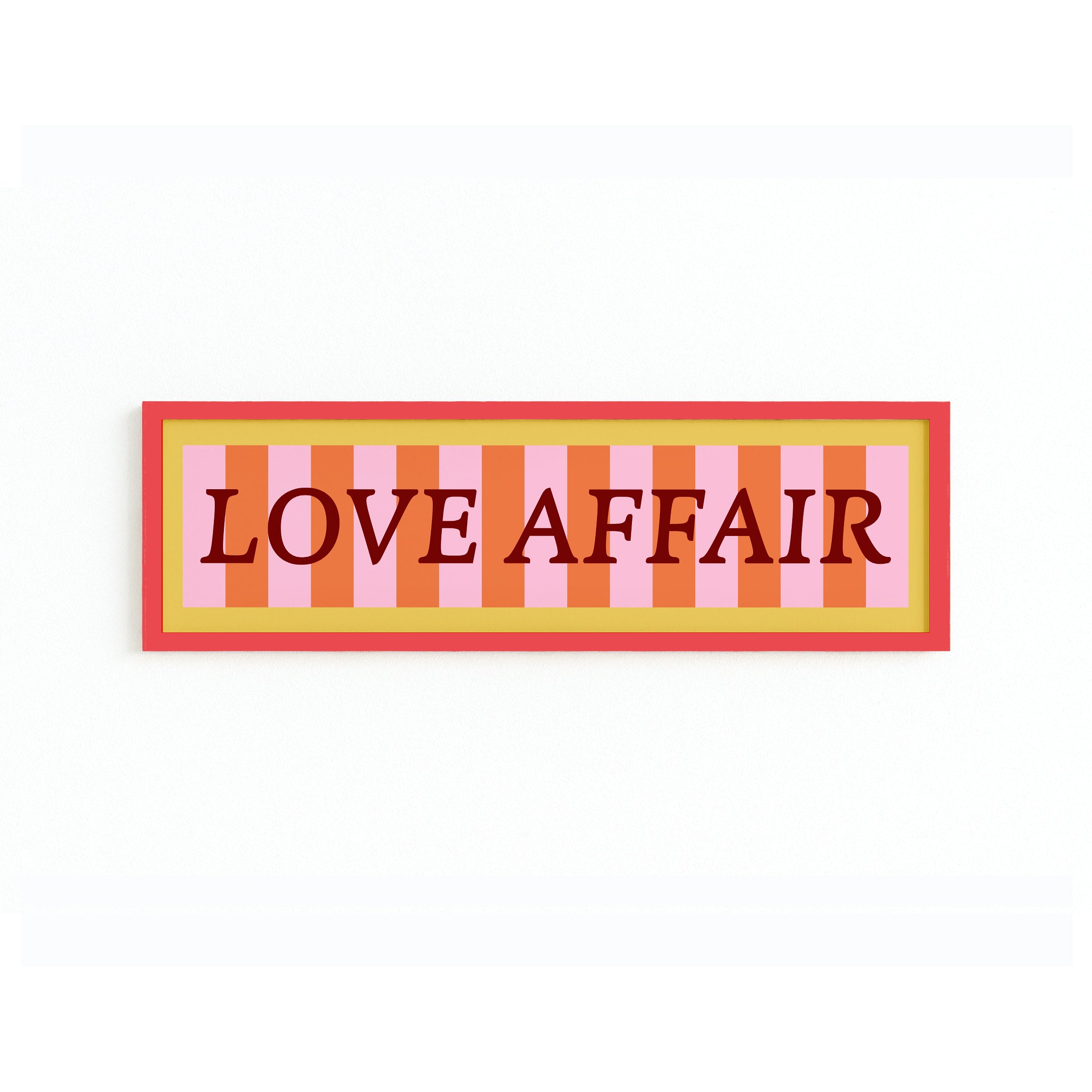 Love Affair Panoramic Framed Print 60cm x 12cm