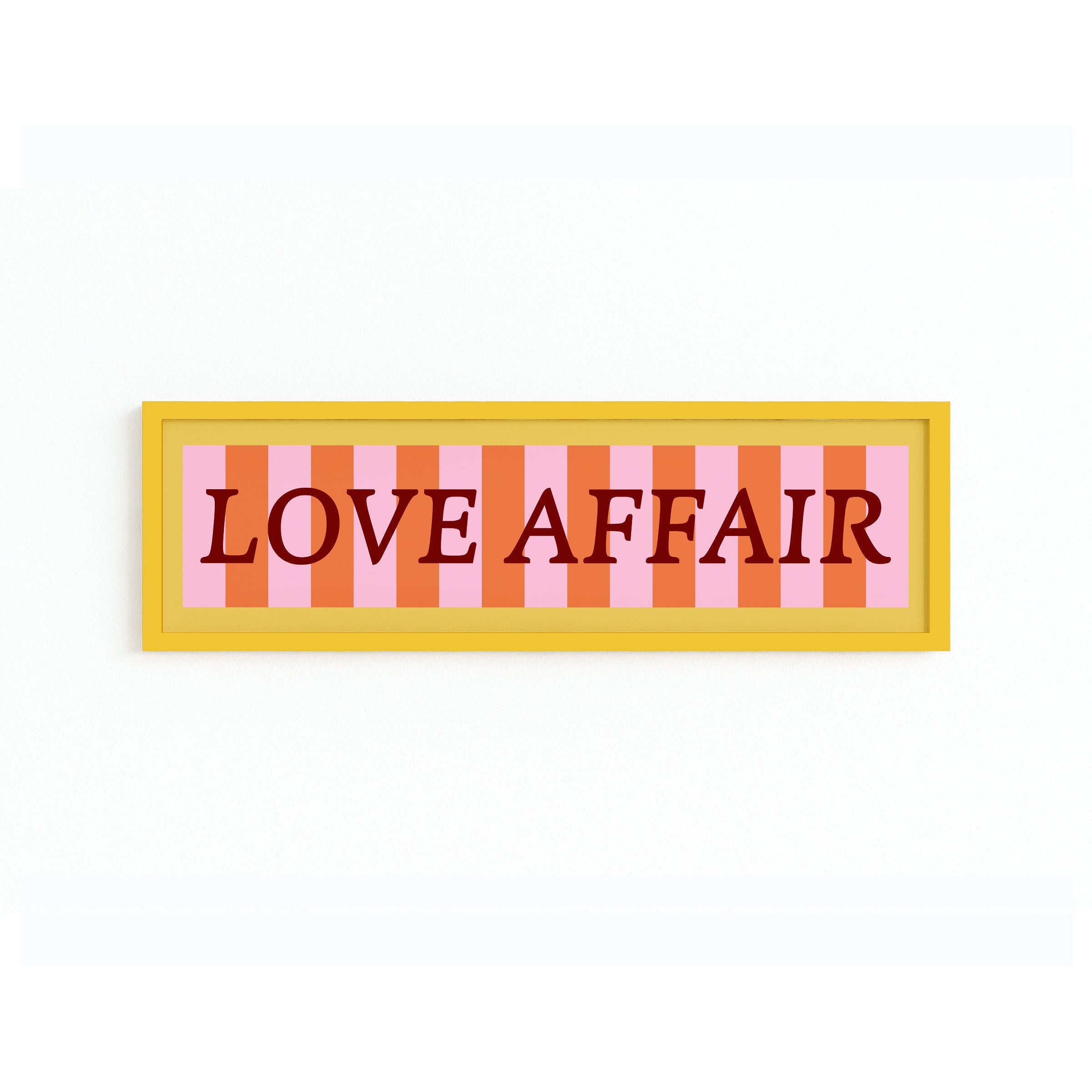 Love Affair Panoramic Framed Print 60cm x 12cm