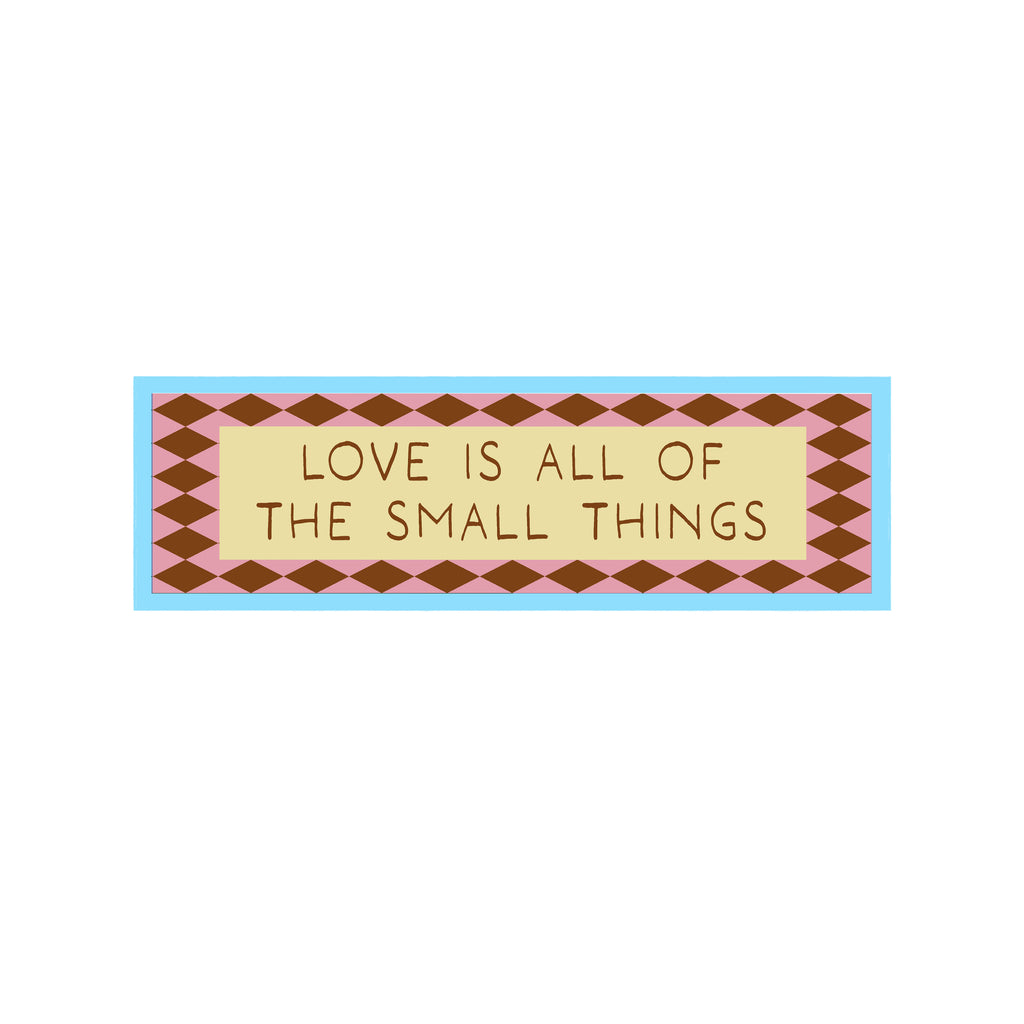 Love Is All Of The Small Things Panoramic Framed Print 60cm x 12cm