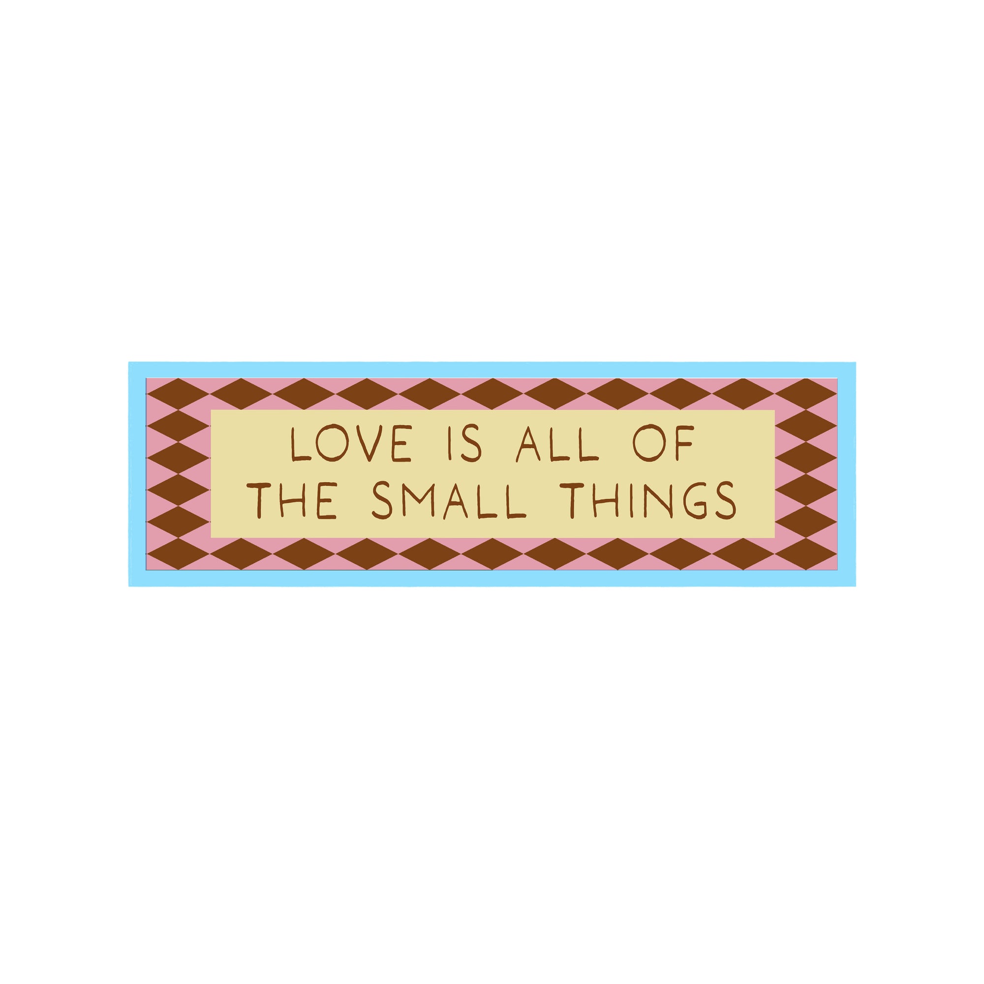 Love Is All Of The Small Things Panoramic Framed Print 60cm x 12cm