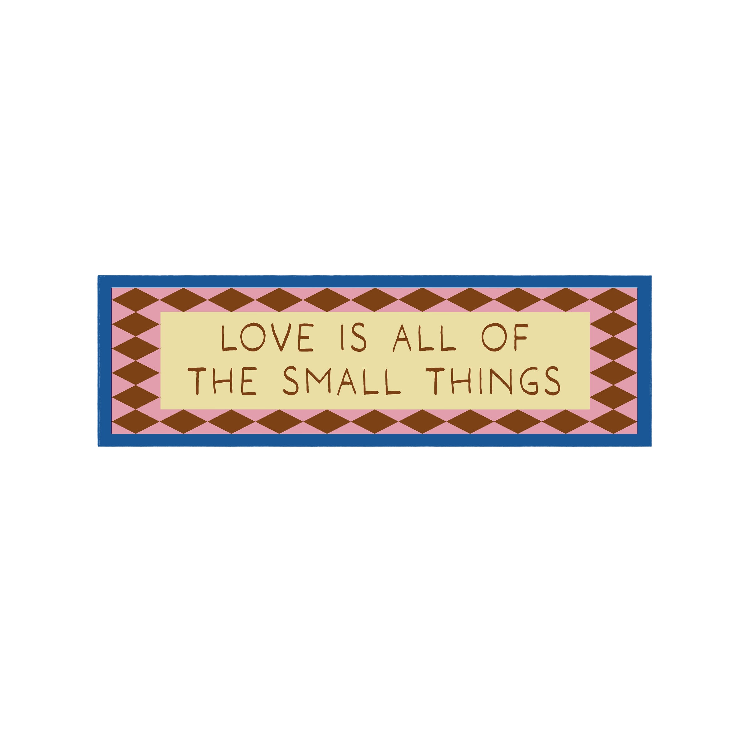 Love Is All Of The Small Things Panoramic Framed Print 60cm x 12cm