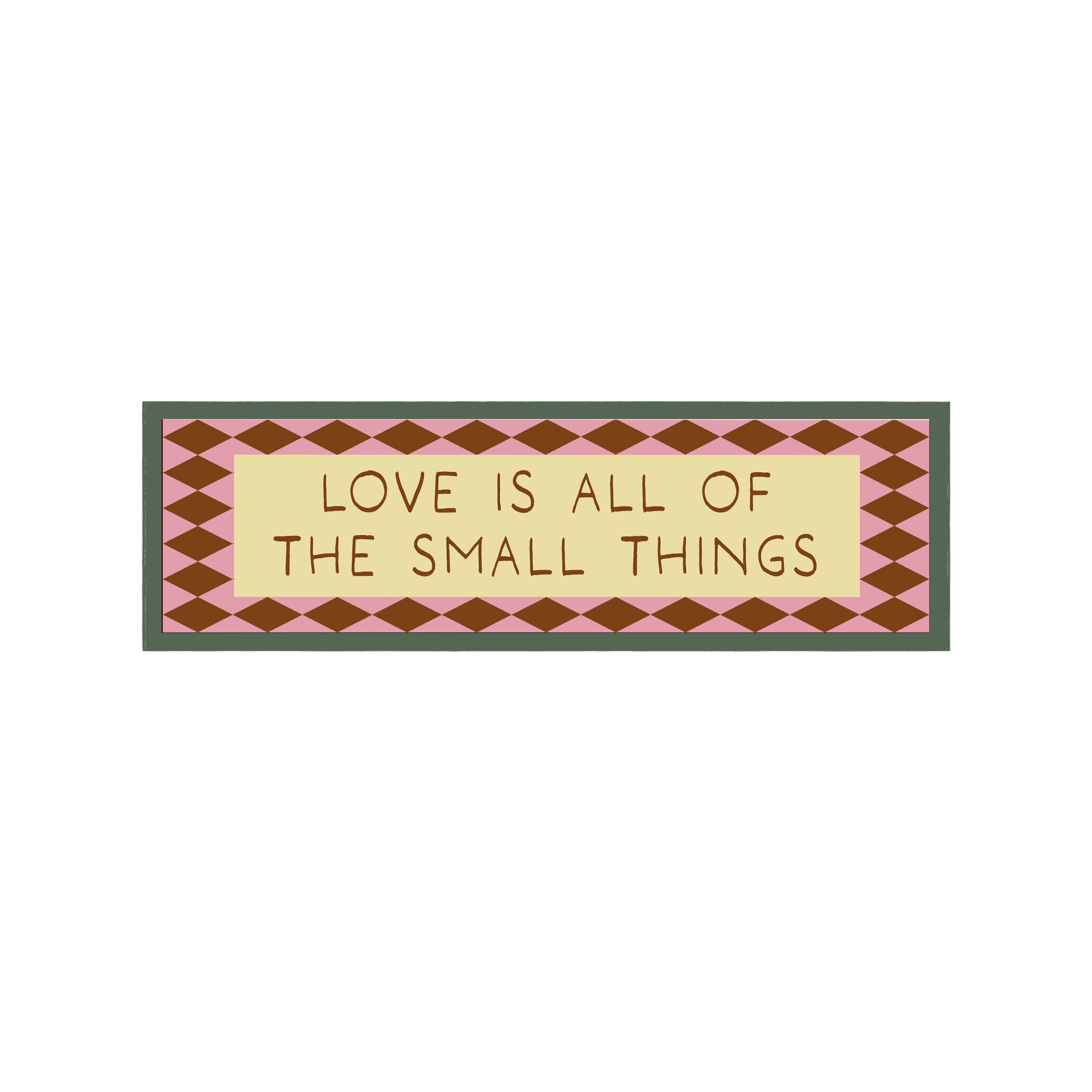 Love Is All Of The Small Things Panoramic Framed Print 60cm x 12cm