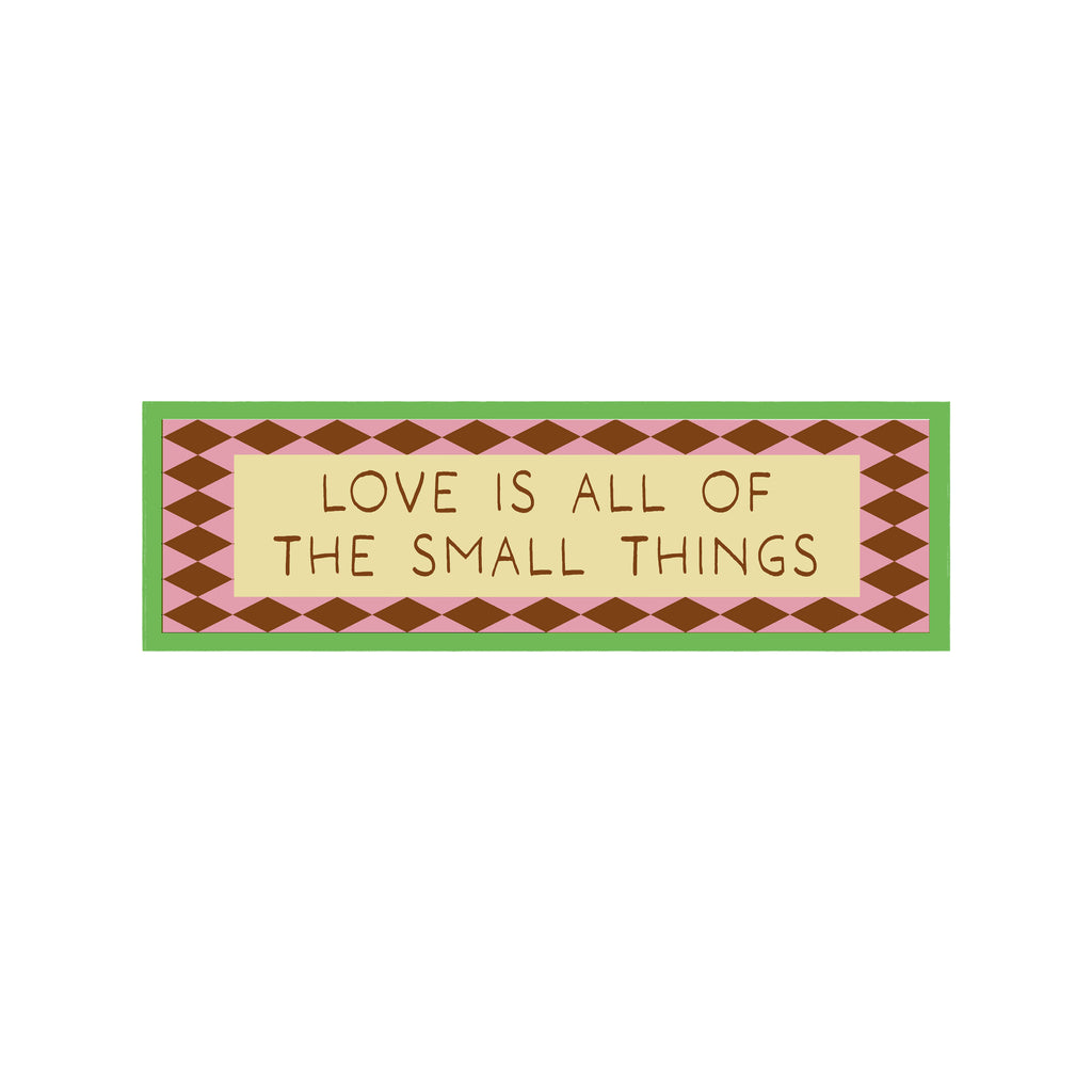 Love Is All Of The Small Things Panoramic Framed Print 60cm x 12cm