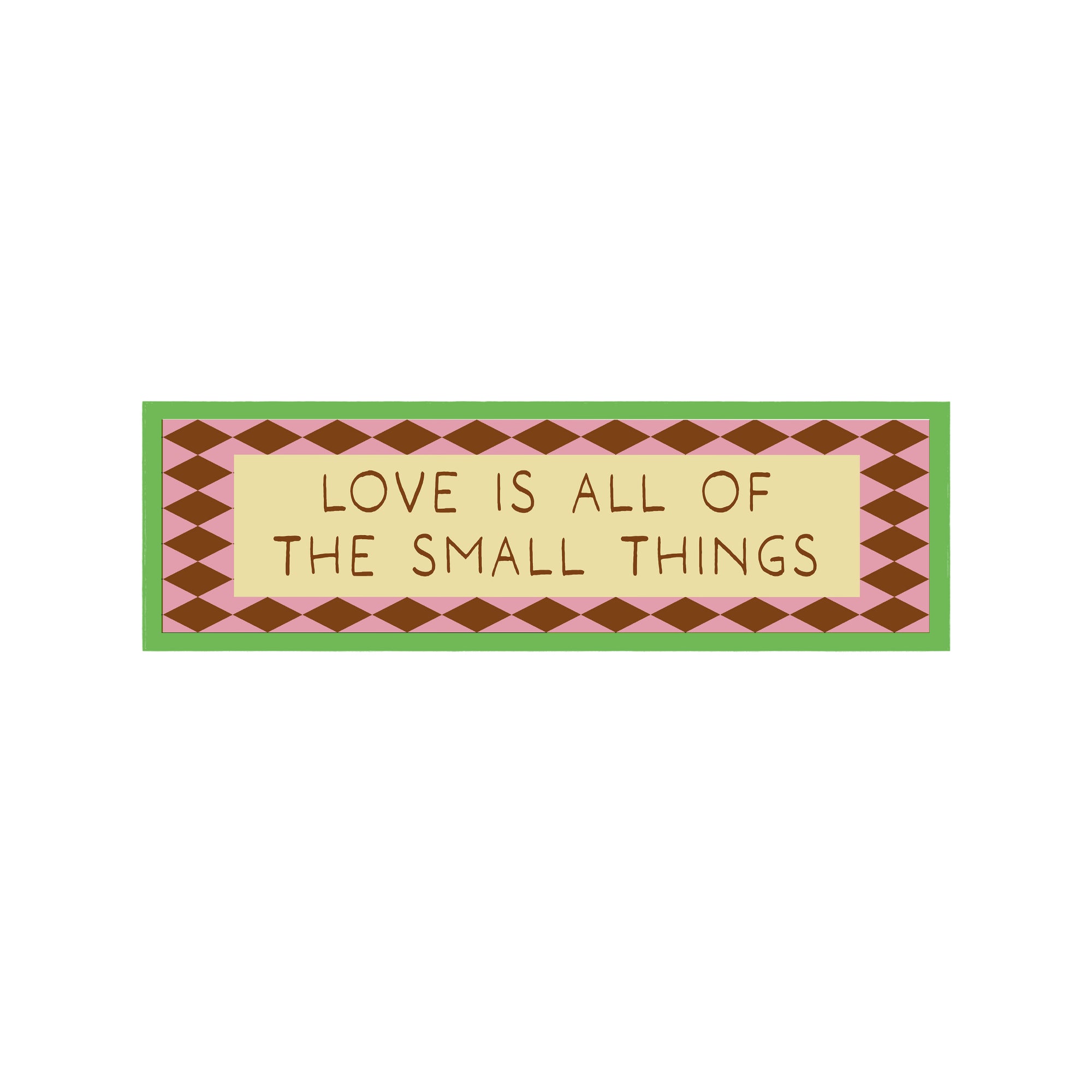 Love Is All Of The Small Things Panoramic Framed Print 60cm x 12cm