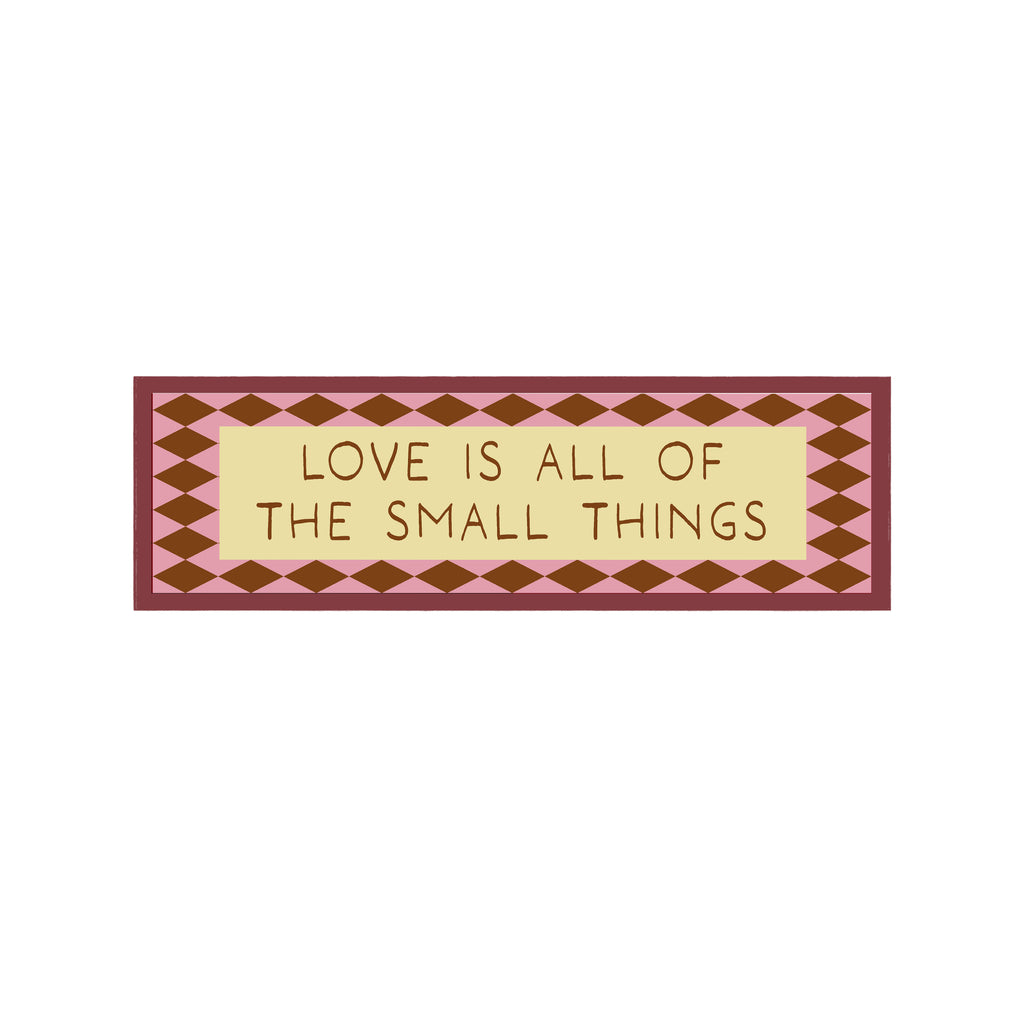 Love Is All Of The Small Things Panoramic Framed Print 60cm x 12cm