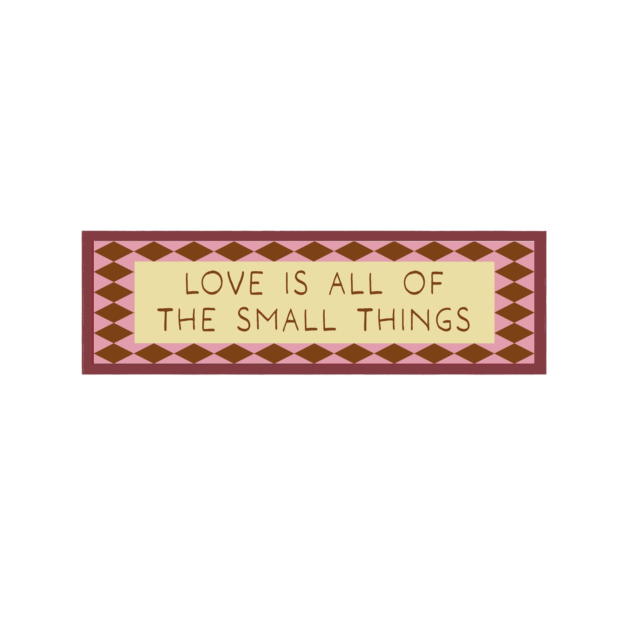 Love Is All Of The Small Things Panoramic Framed Print 60cm x 12cm