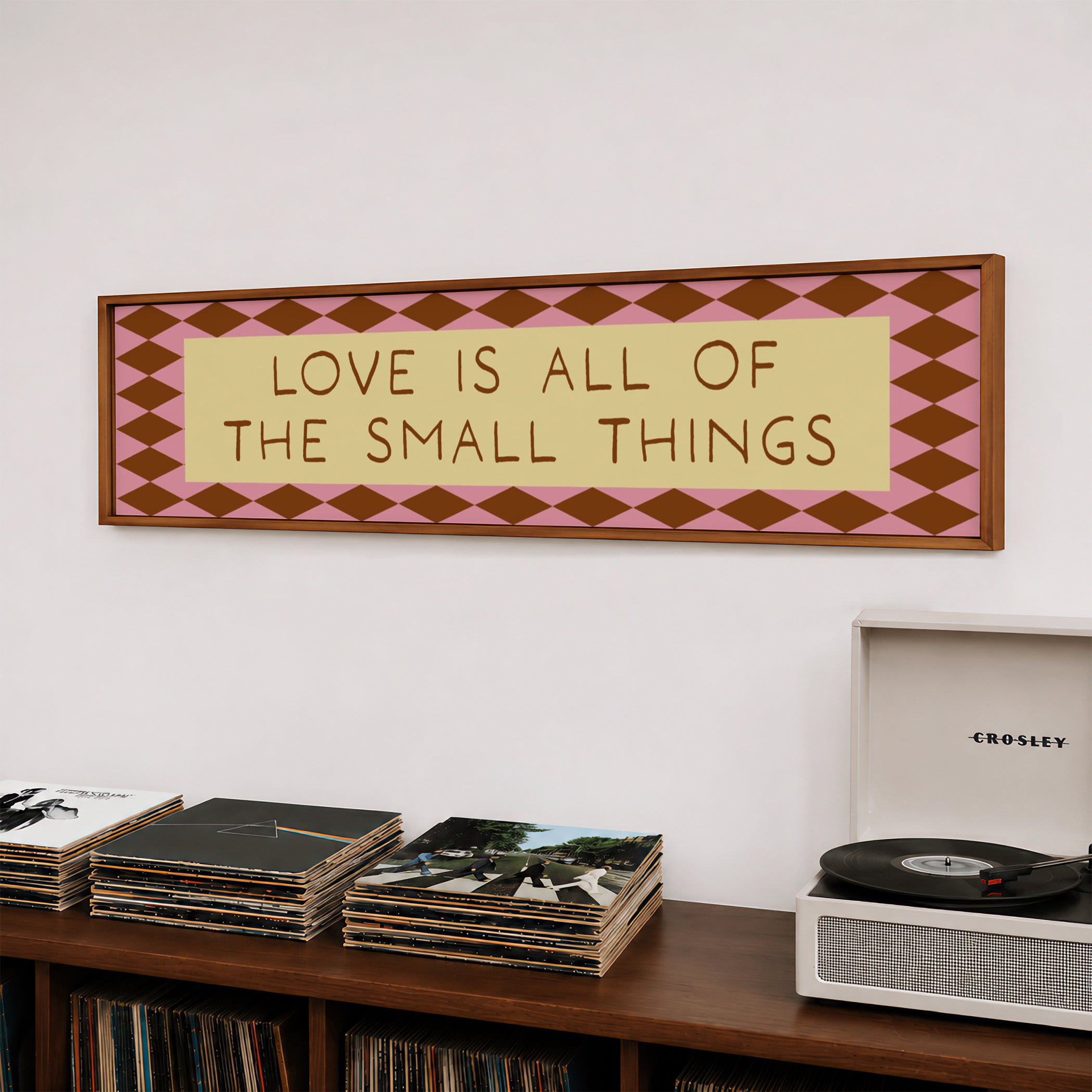 Love Is All Of The Small Things Panoramic Framed Print 60cm x 12cm