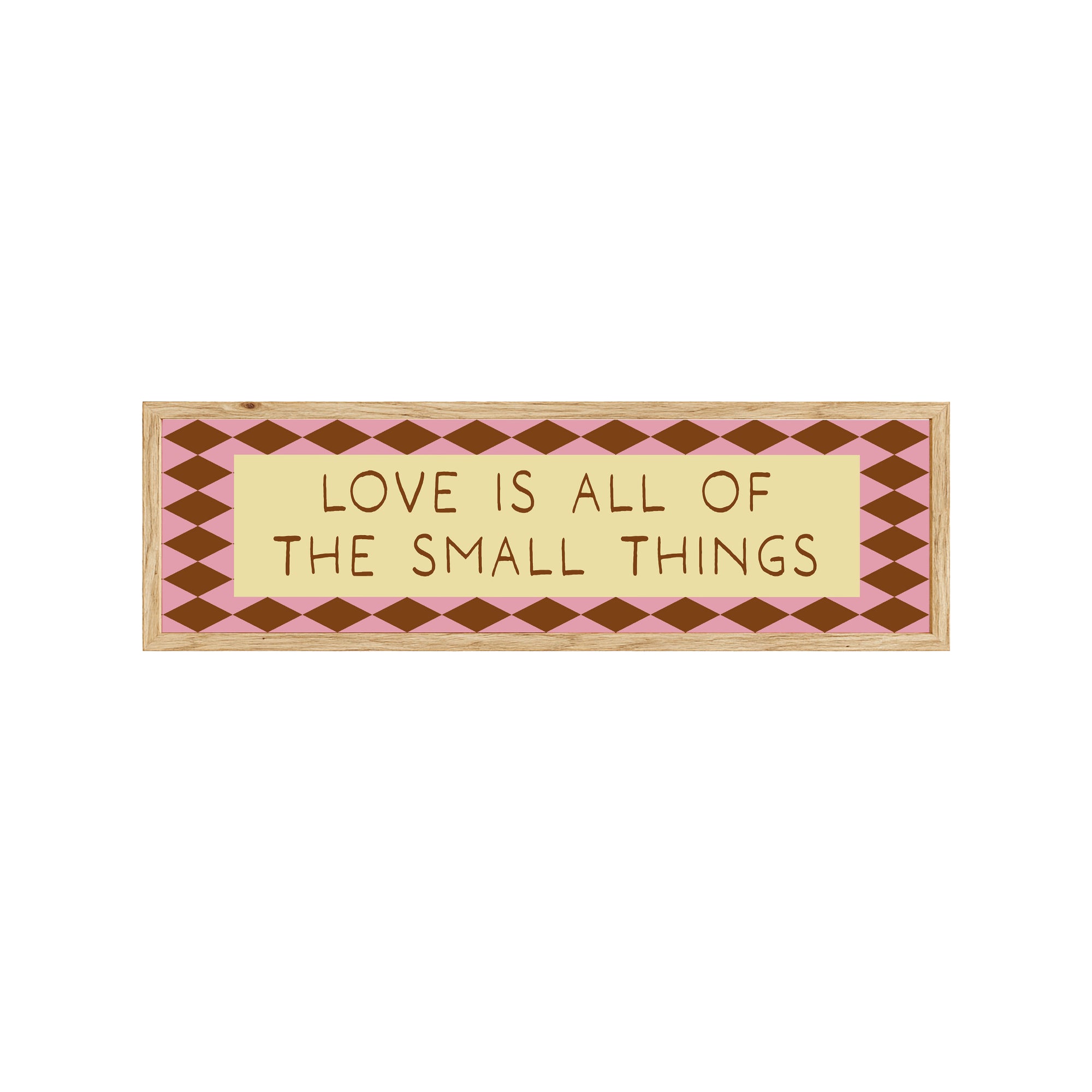Love Is All Of The Small Things Panoramic Framed Print 60cm x 12cm