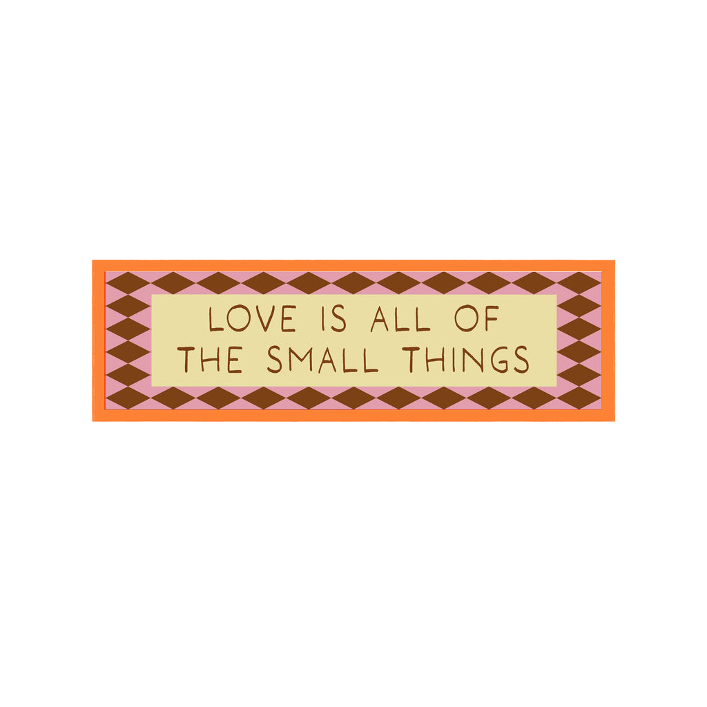 Love Is All Of The Small Things Panoramic Framed Print 60cm x 12cm