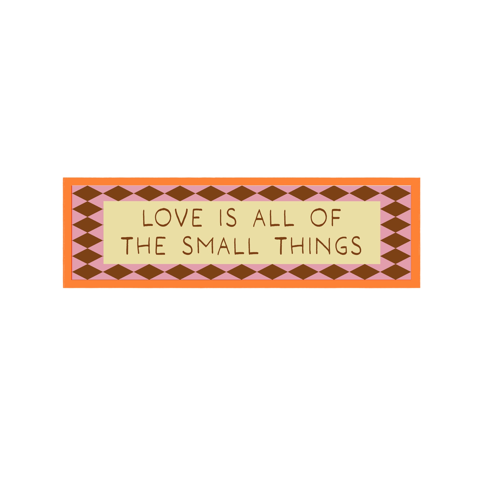Love Is All Of The Small Things Panoramic Framed Print 60cm x 12cm