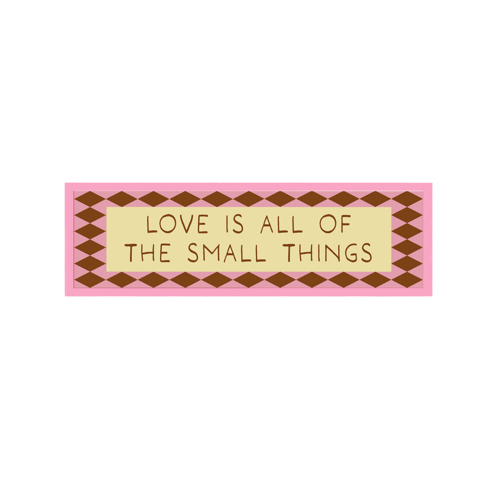 Love Is All Of The Small Things Panoramic Framed Print 60cm x 12cm