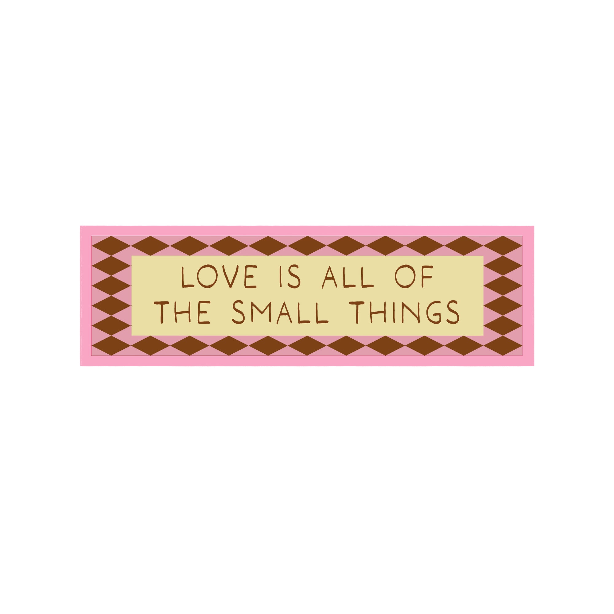 Love Is All Of The Small Things Panoramic Framed Print 60cm x 12cm