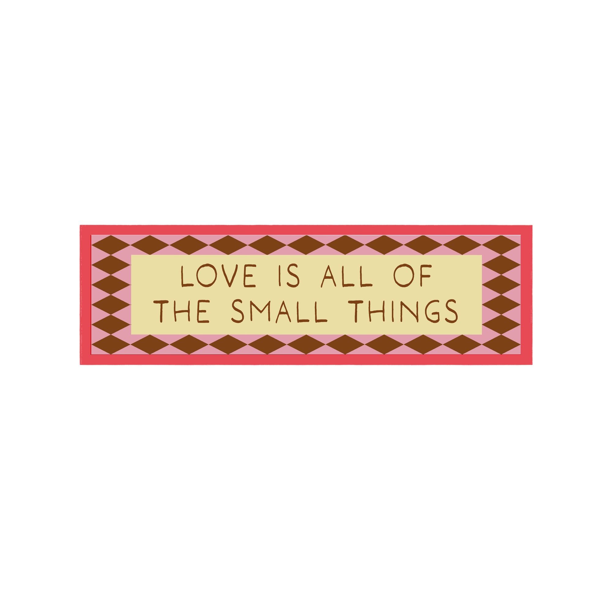 Love Is All Of The Small Things Panoramic Framed Print 60cm x 12cm