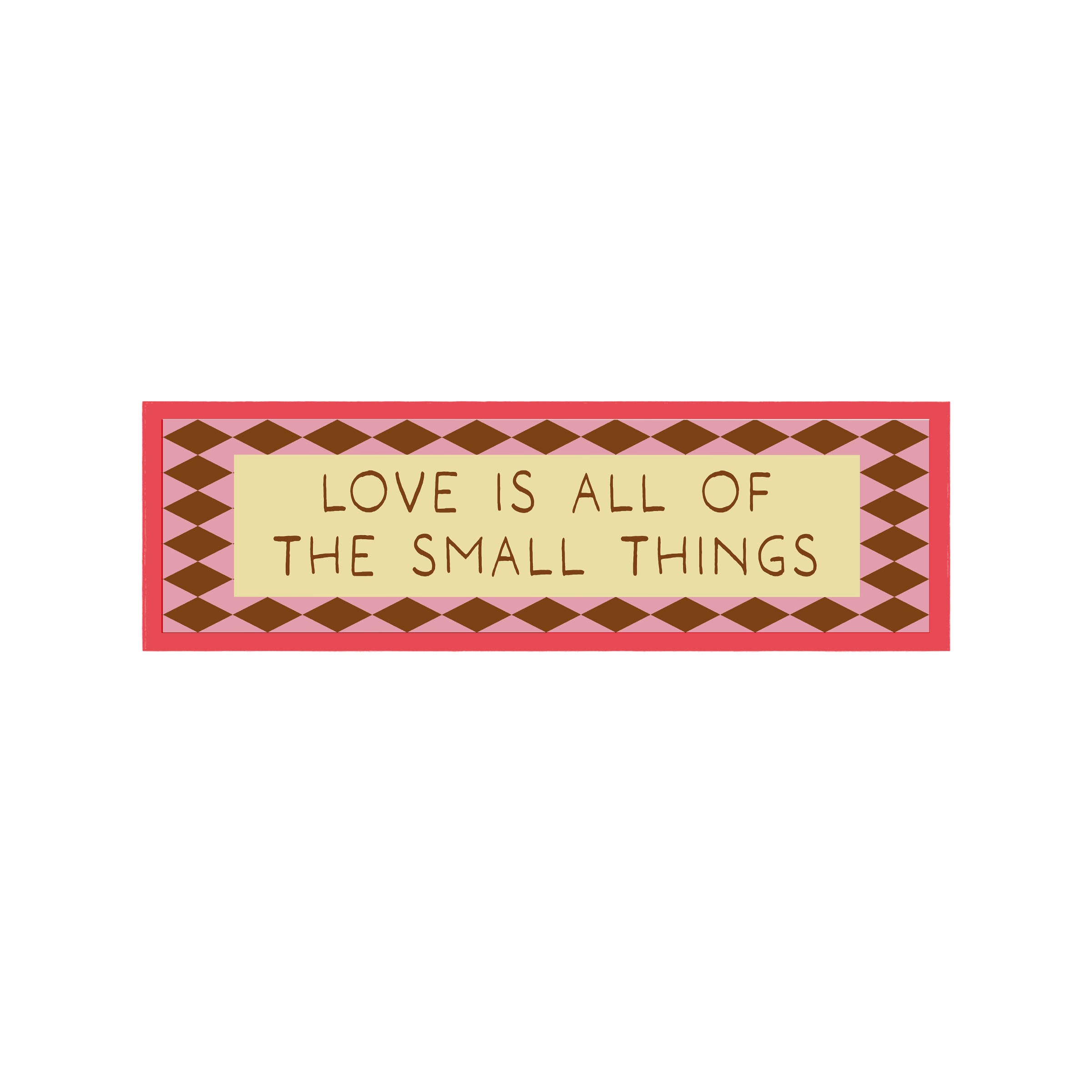 Love Is All Of The Small Things Panoramic Framed Print 60cm x 12cm