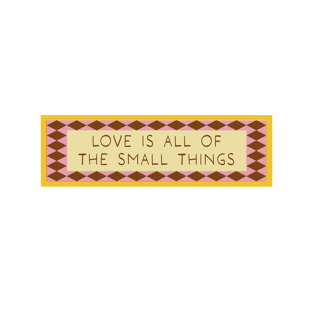 Love Is All Of The Small Things Panoramic Framed Print 60cm x 12cm