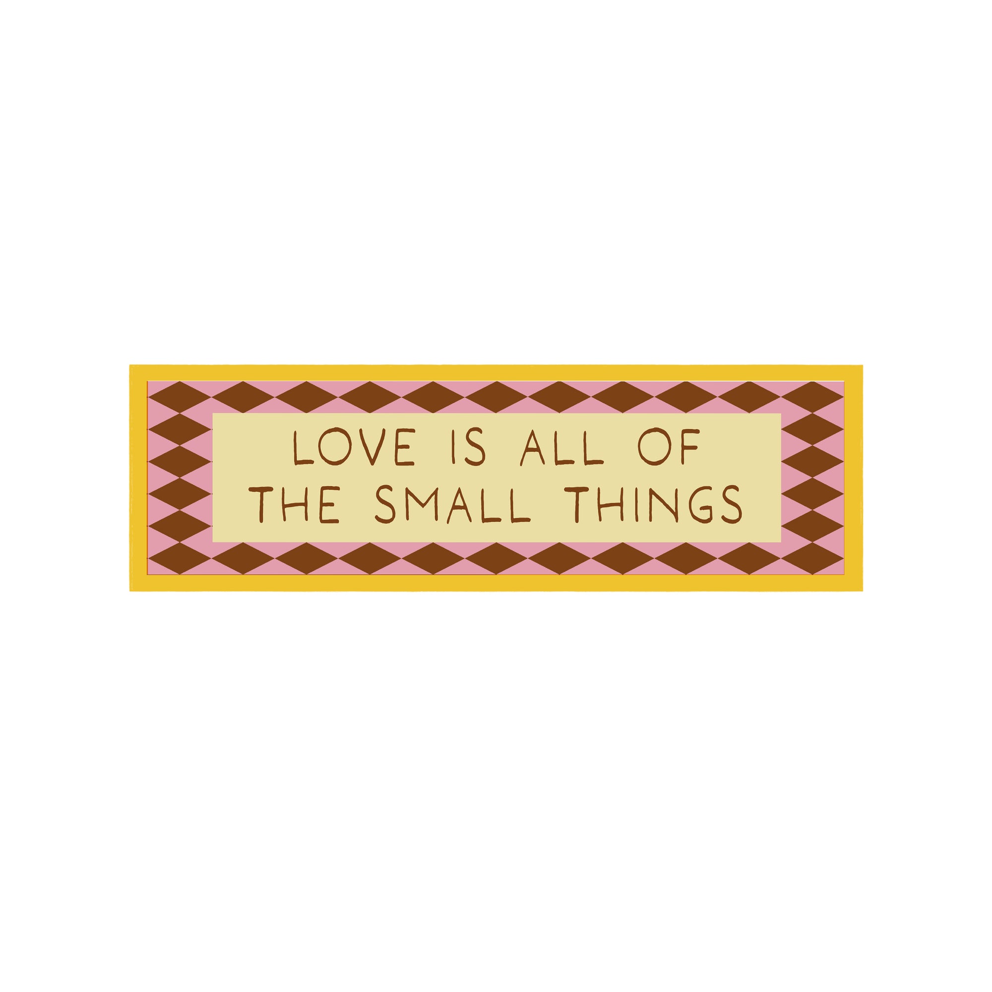 Love Is All Of The Small Things Panoramic Framed Print 60cm x 12cm