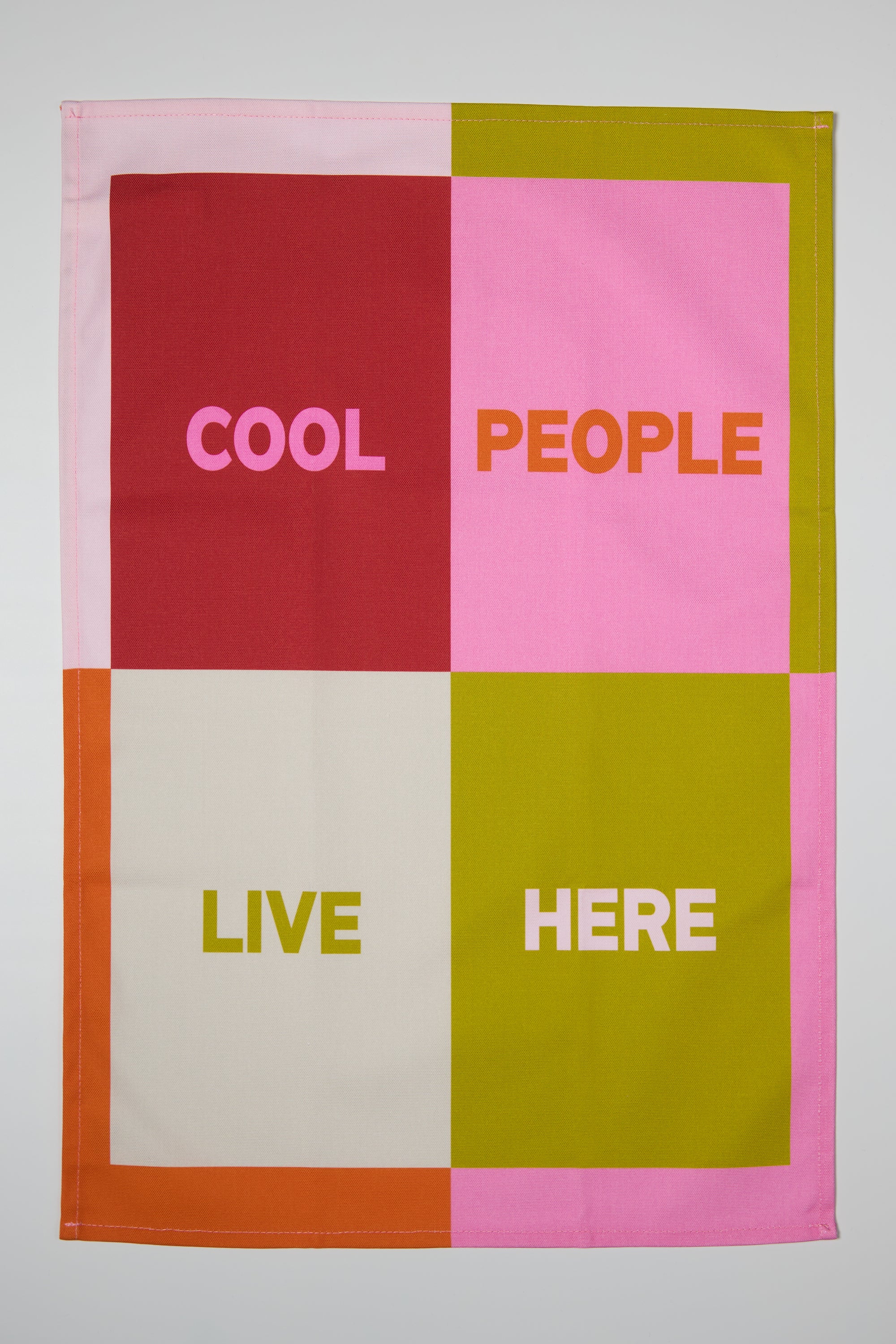 Cool People Live Here Tea Towel