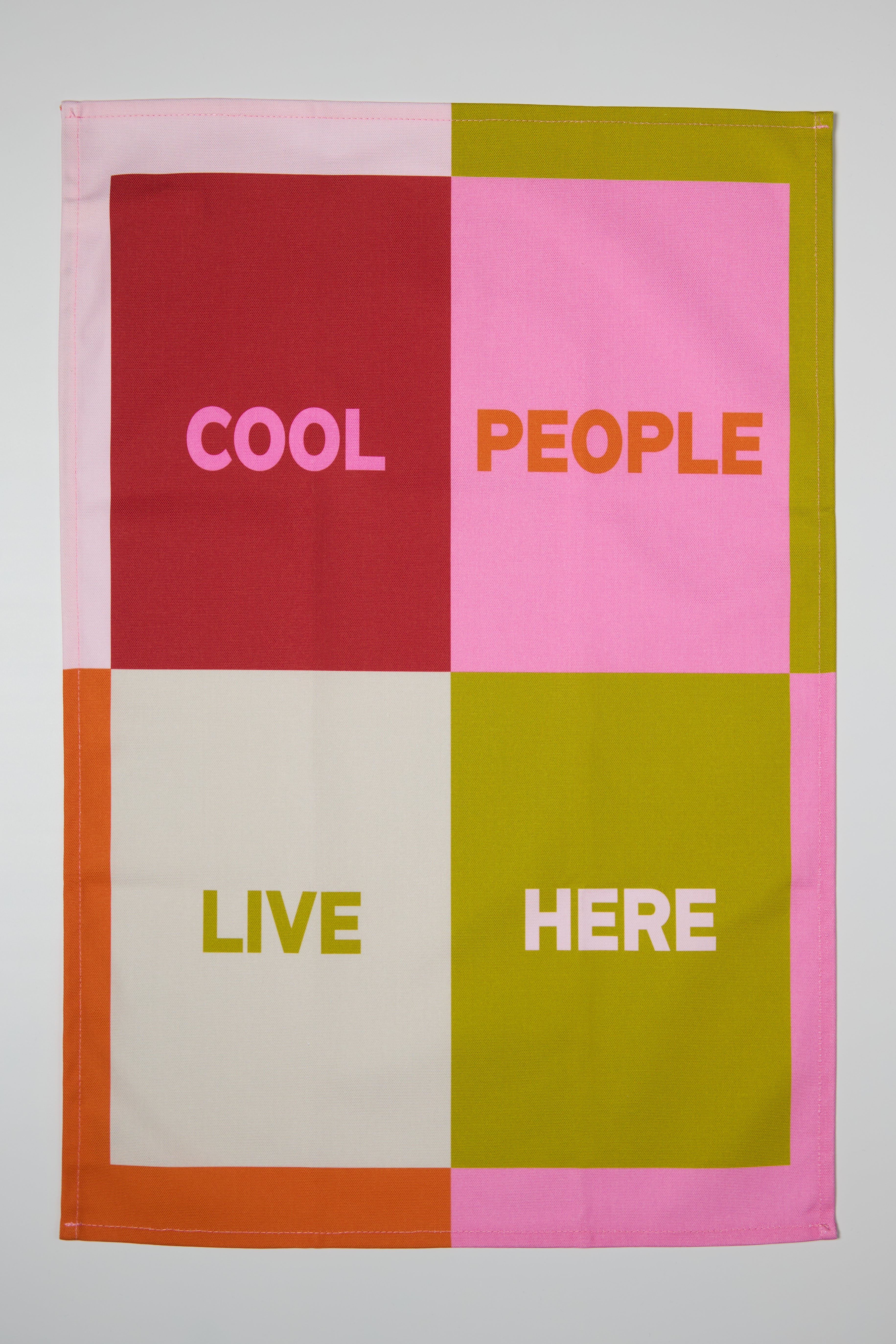 Cool People Live Here Tea Towel