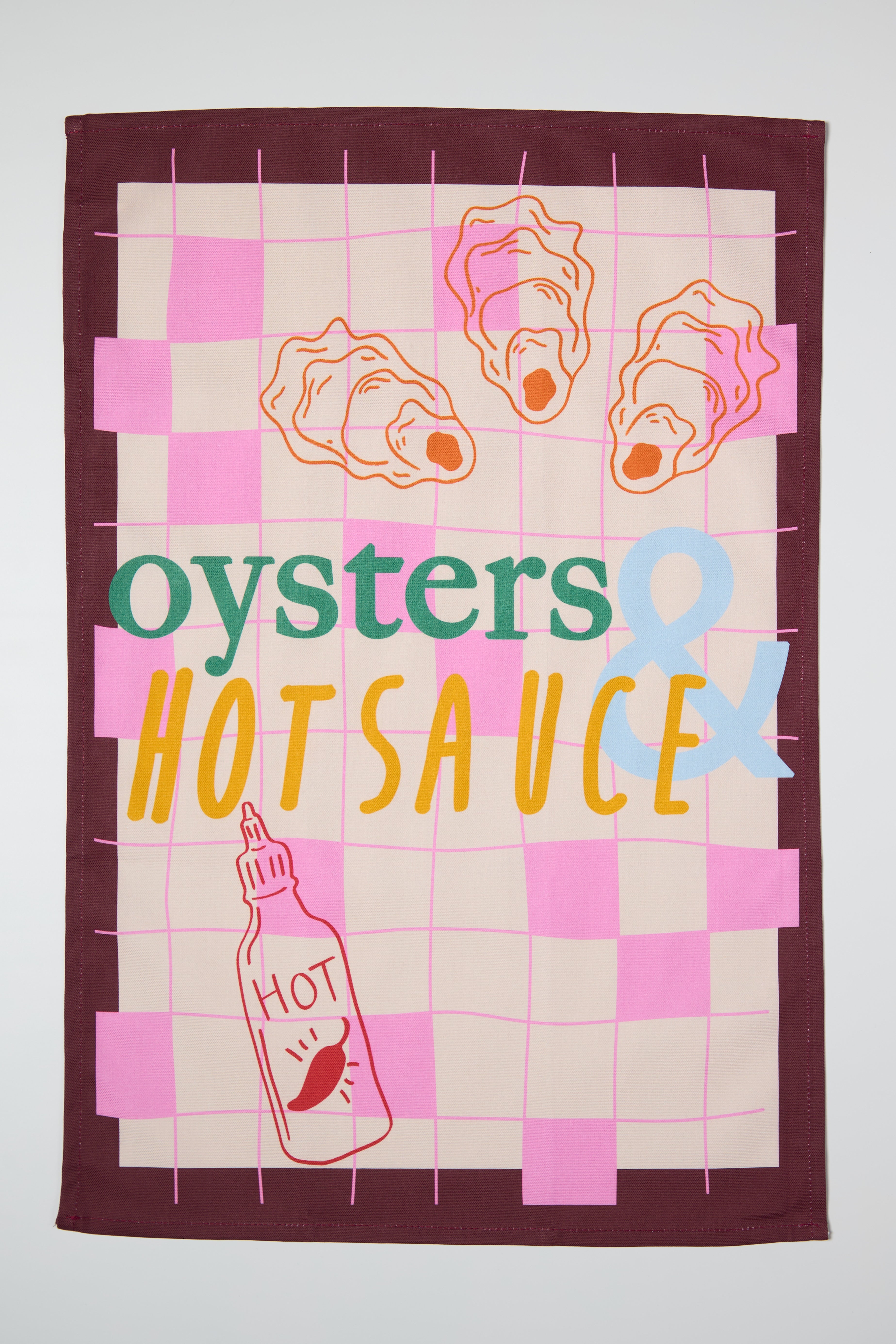 Oysters & Hot Sauce Tea Towel