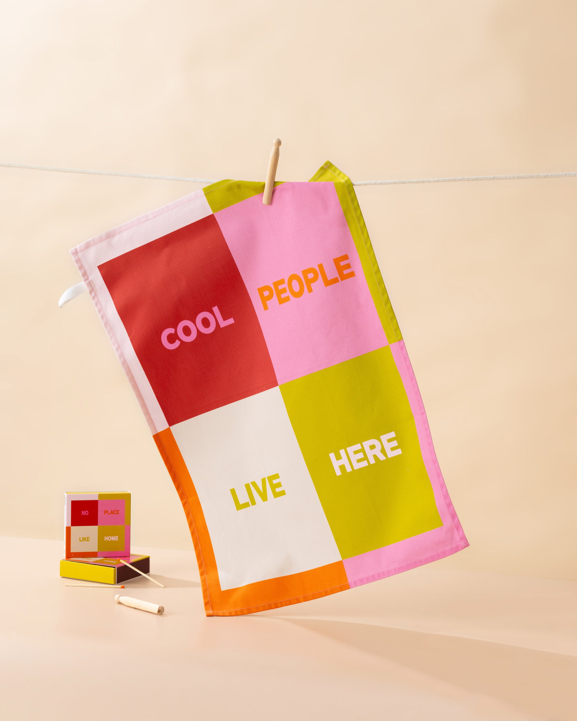 Cool People Live Here Tea Towel