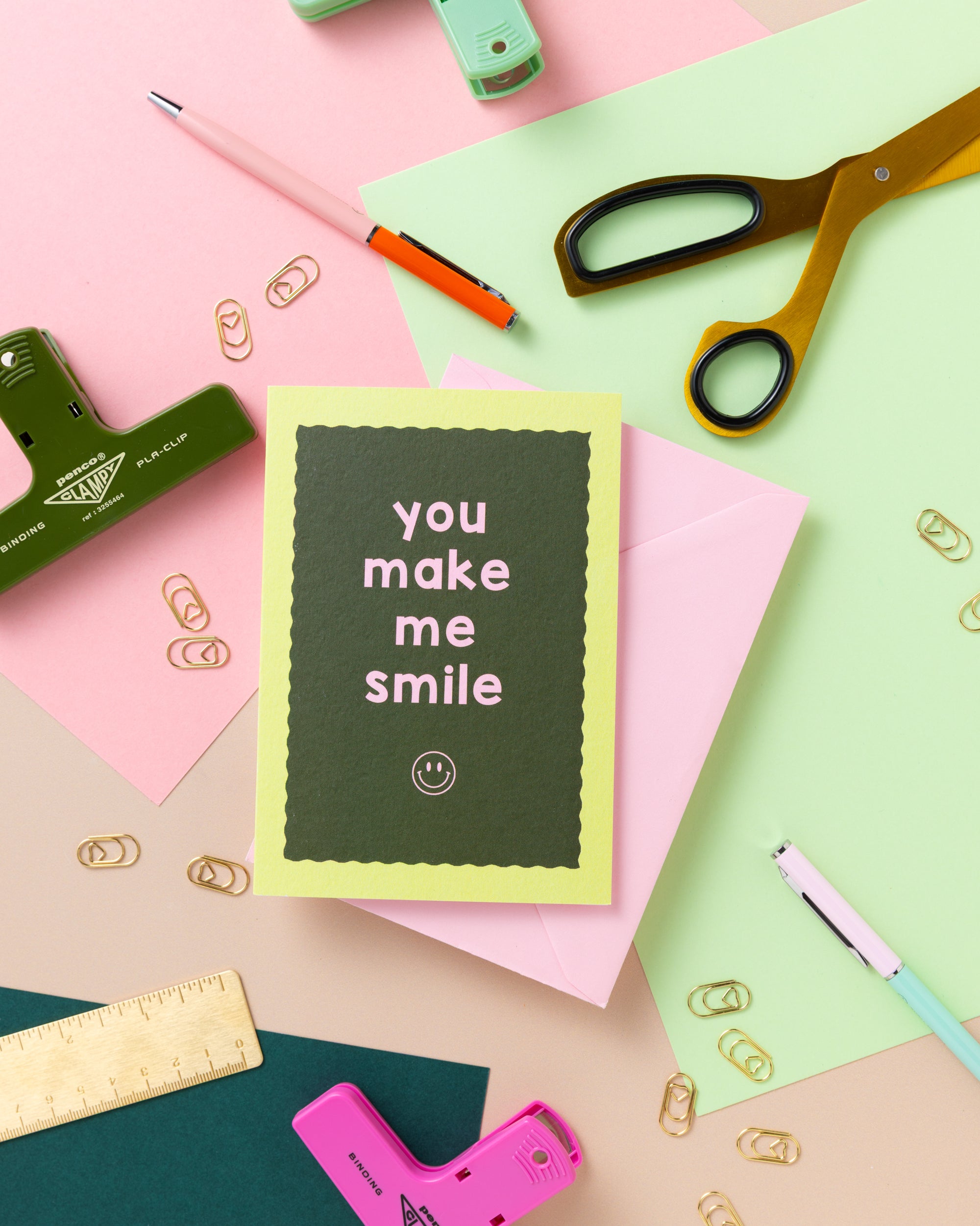 A6 You Make Me Smile Card