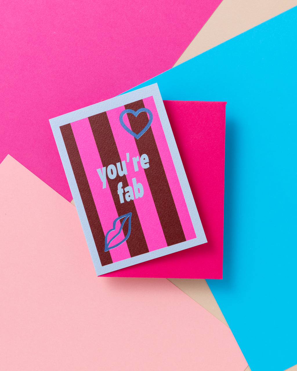 A6 You're Fab Stripe Foil Card
