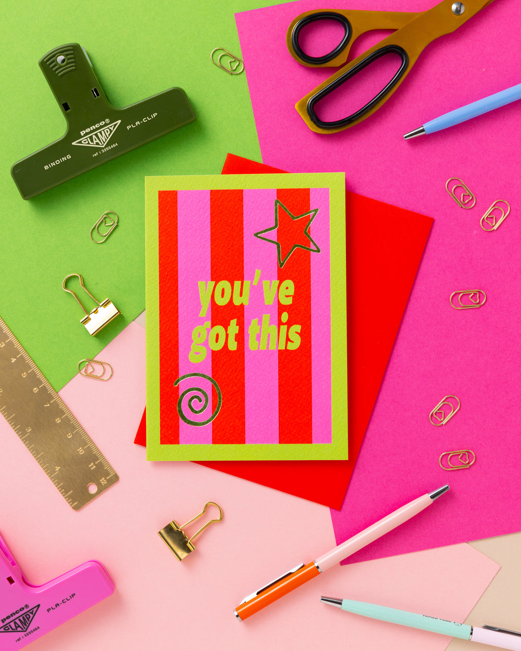 A6 You've Got This Stripe Foil Card