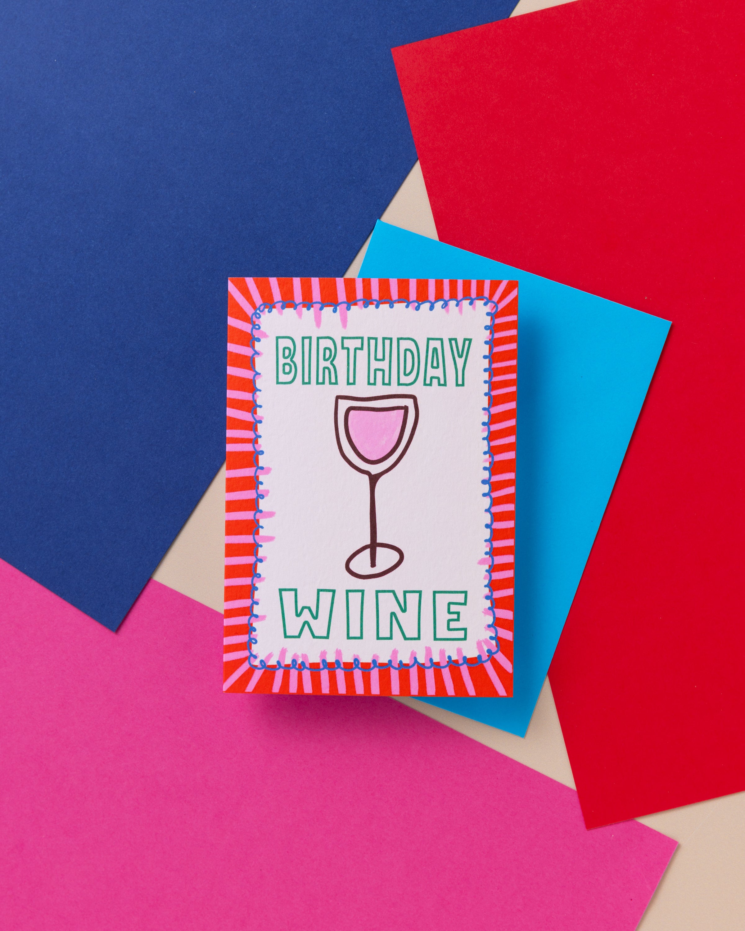 A6 Birthday Wine Card