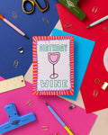 A6 Birthday Wine Card
