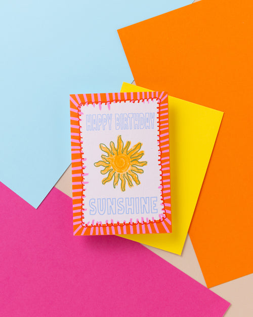 A6 Happy Birthday Sunshine Card