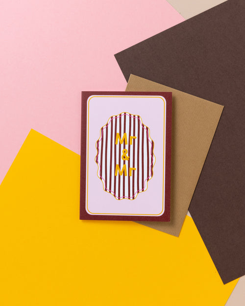 A6 Mr & Mr Embossed Card