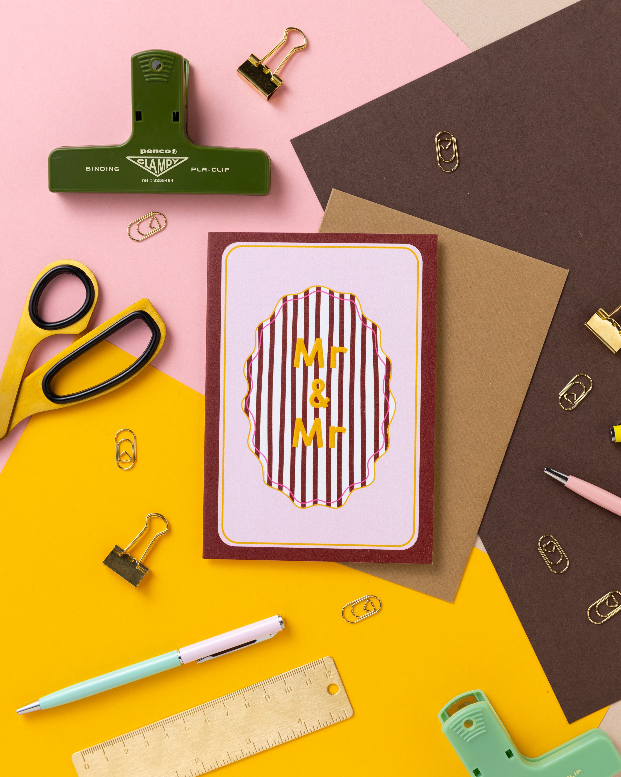 A6 Mr & Mr Embossed Card