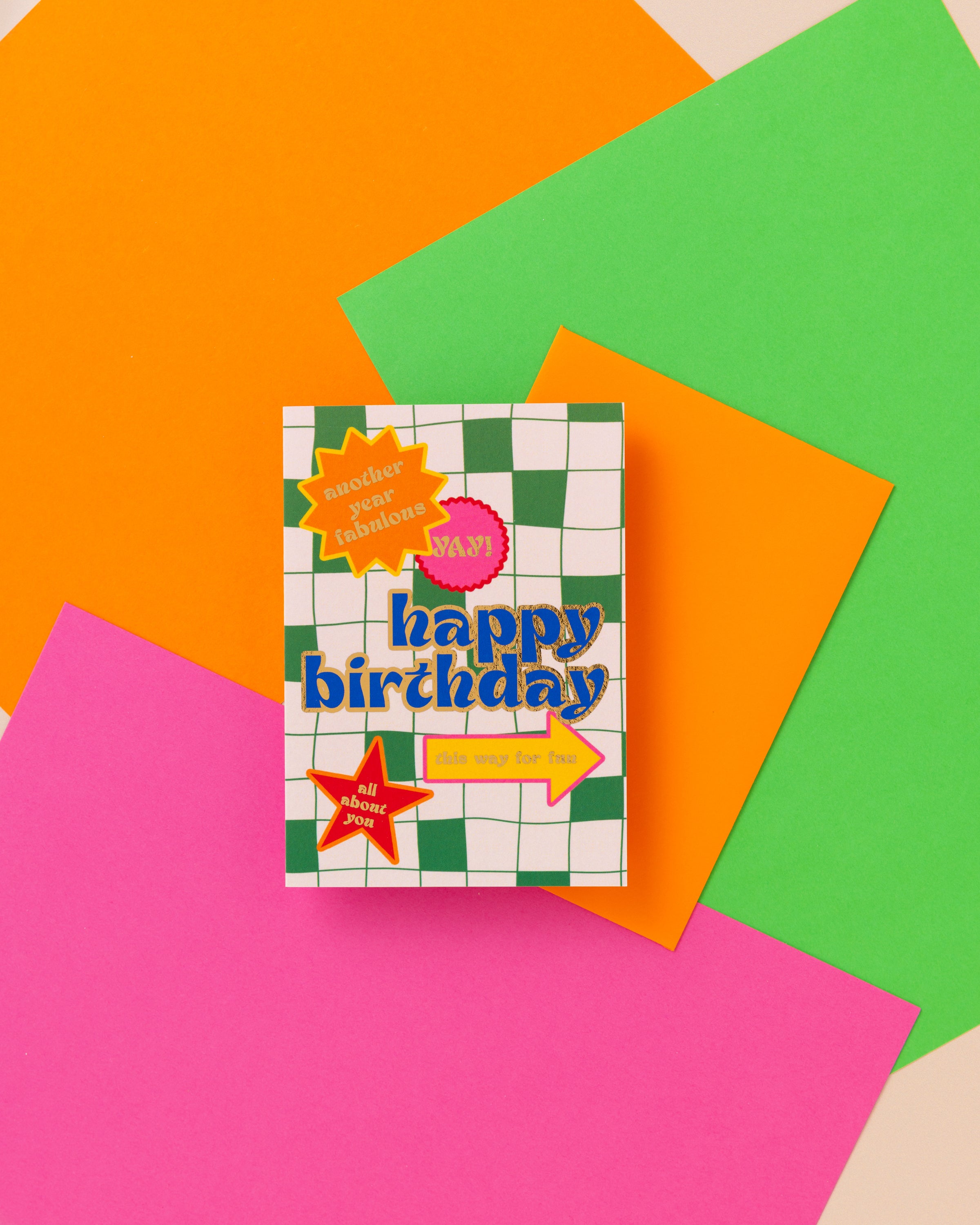 A6 Happy Birthday Foil Card