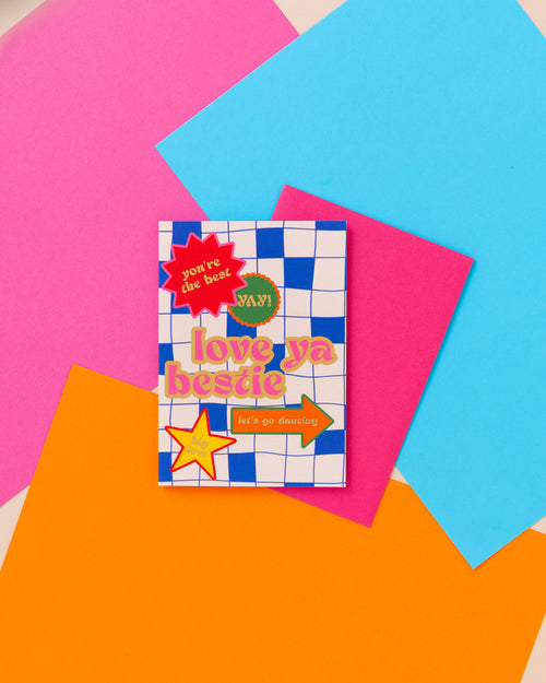A6 Love Ya Bestie Foil Card